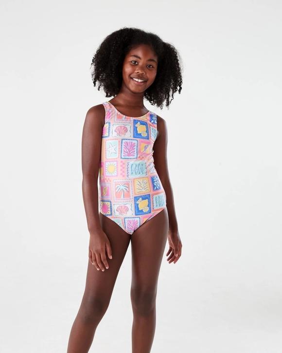 One Piece Print Bather