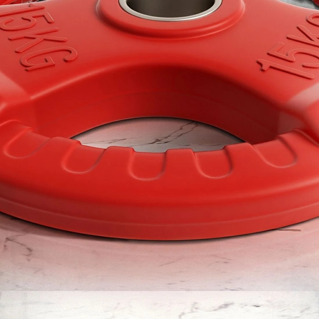 5 Everfit Weight Plates Olympic 15kgx2 Dumbbell Barbell Plate Weight Lifting Home - Red, 5 of 6