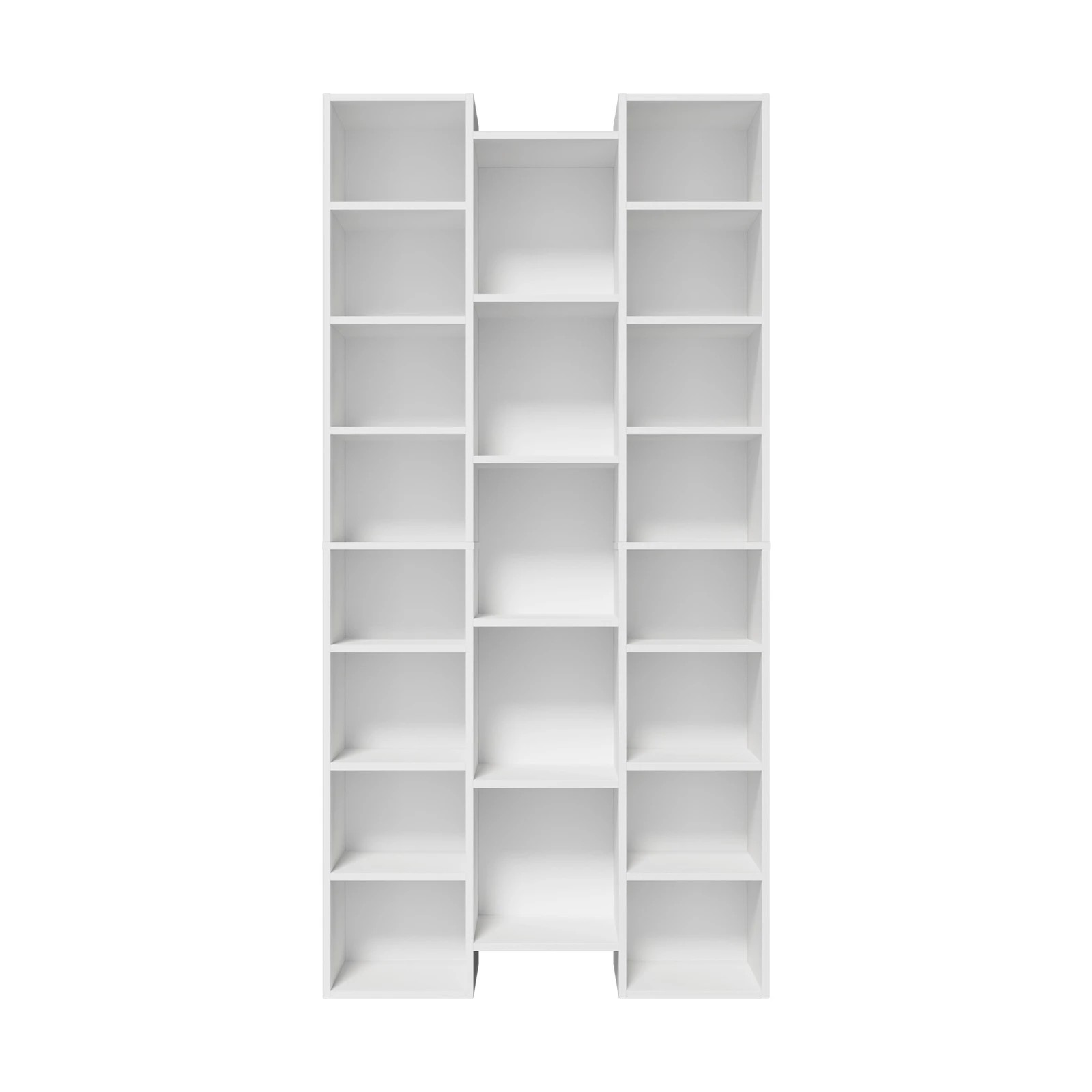 6 Oikiture Bookshelf Display Shelf CD DVD Storage Media Rack Stand Bookcase
 - white, 6 of 10