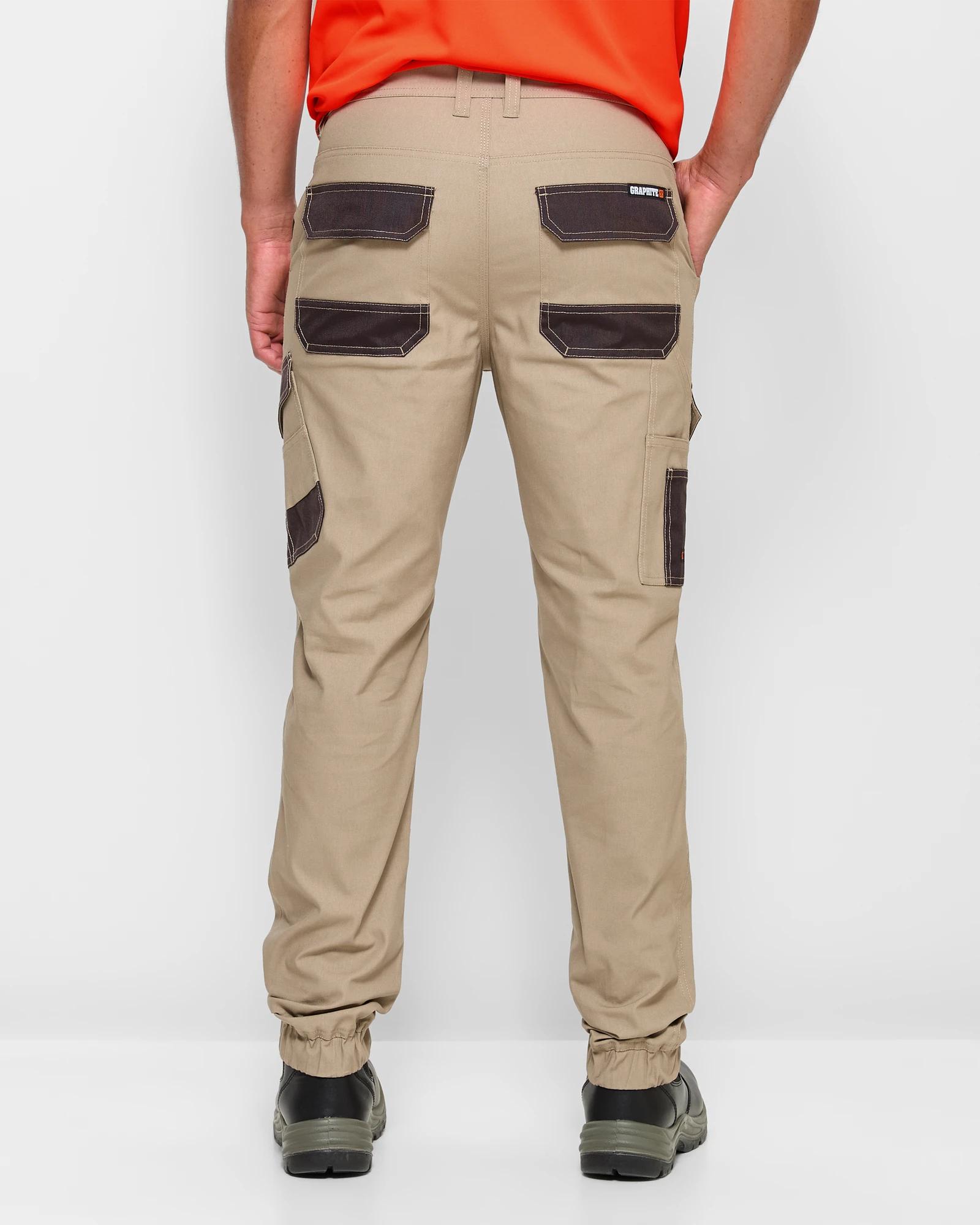 4 Australian Cotton Performance Cargo Jogger Pants - Graphite STONE, 4 of 5