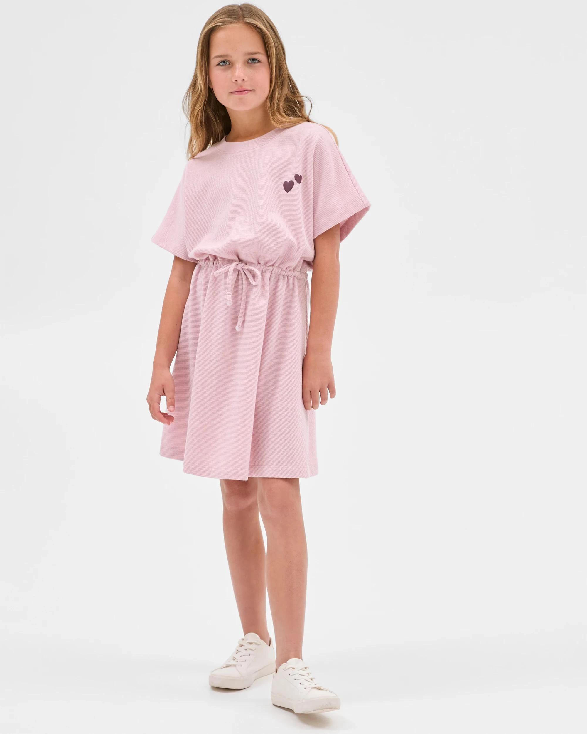 1 Target Kids Australian Cotton Blend Fleece Dress PINK, 1 of 6