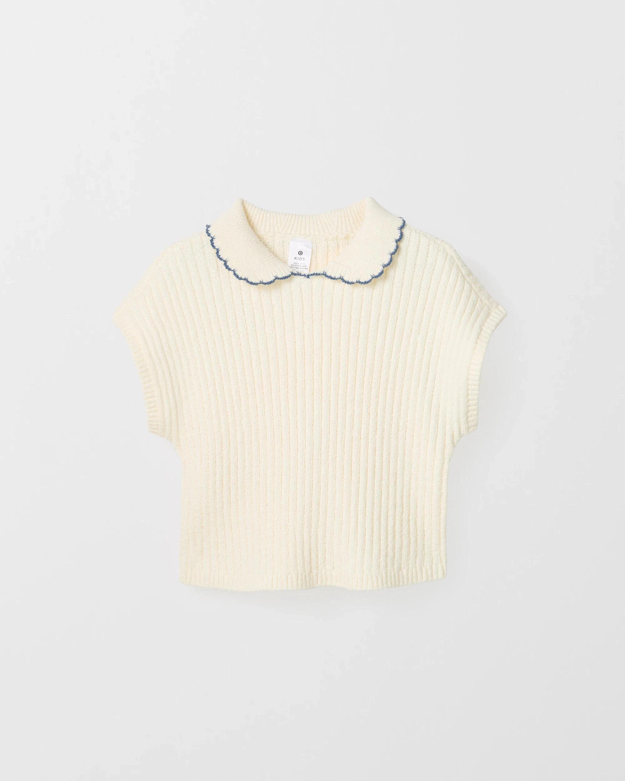 1 Target Australian Cotton Blend Knit T-Shirt CREAM, 1 of 2