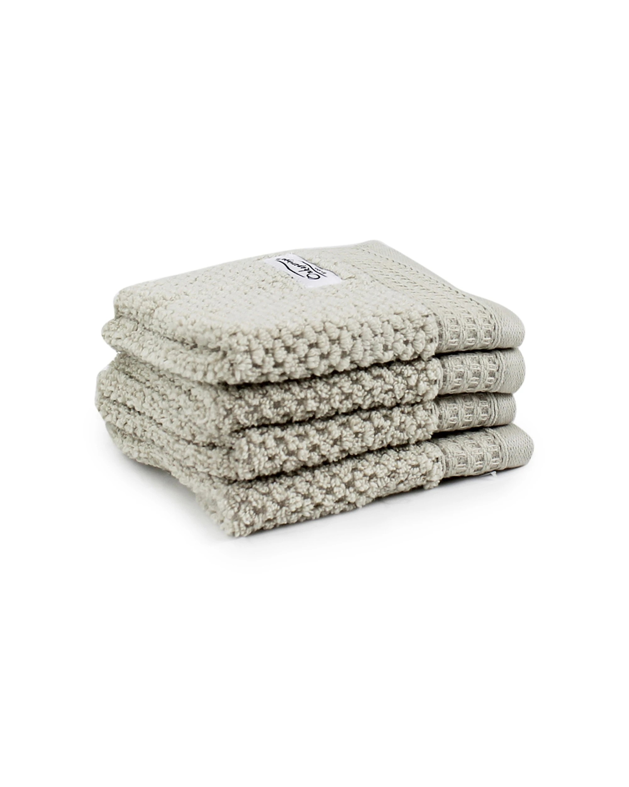 1 Onkaparinga 4pc 30x30cm Cotton Avalon Bathroom Face Washers 550gsm Soft Sand - Natural, 1 of 3
