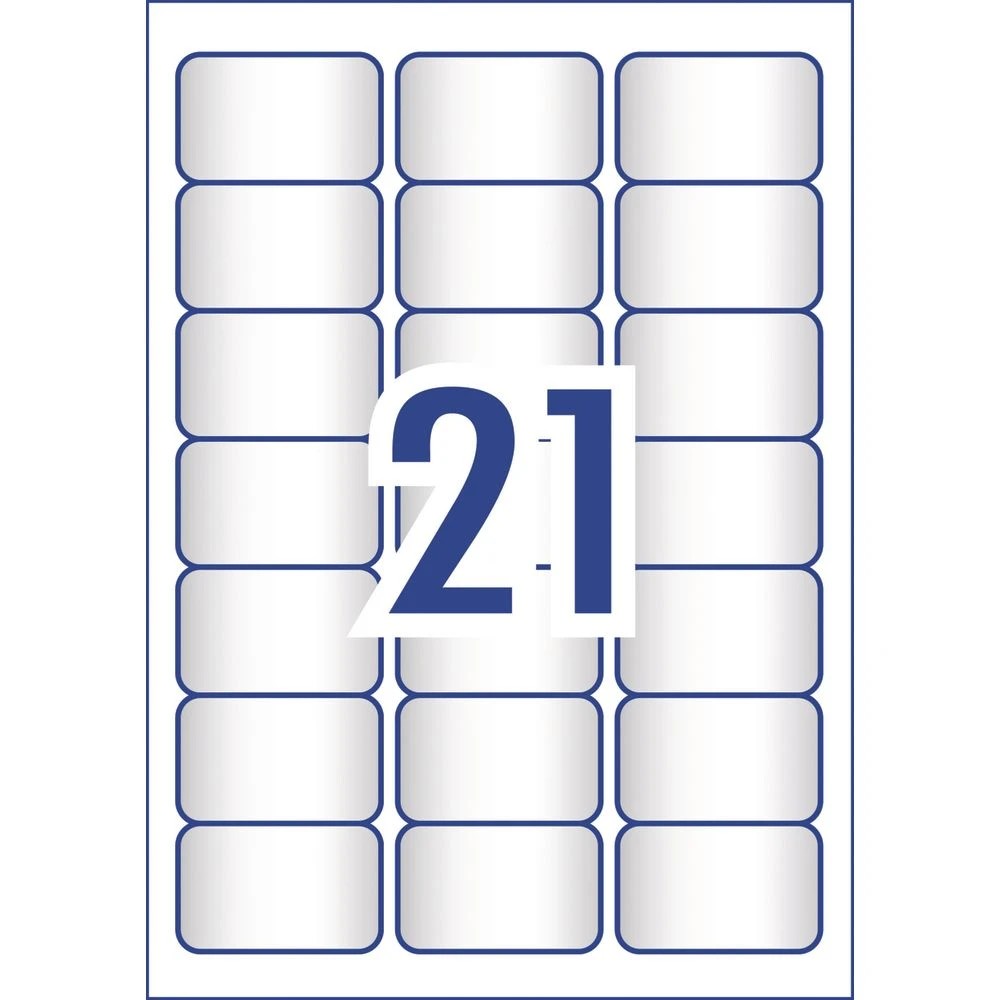 3 Avery 21UP Laser Address Labels Clear 25 Sheets, 3 of 5