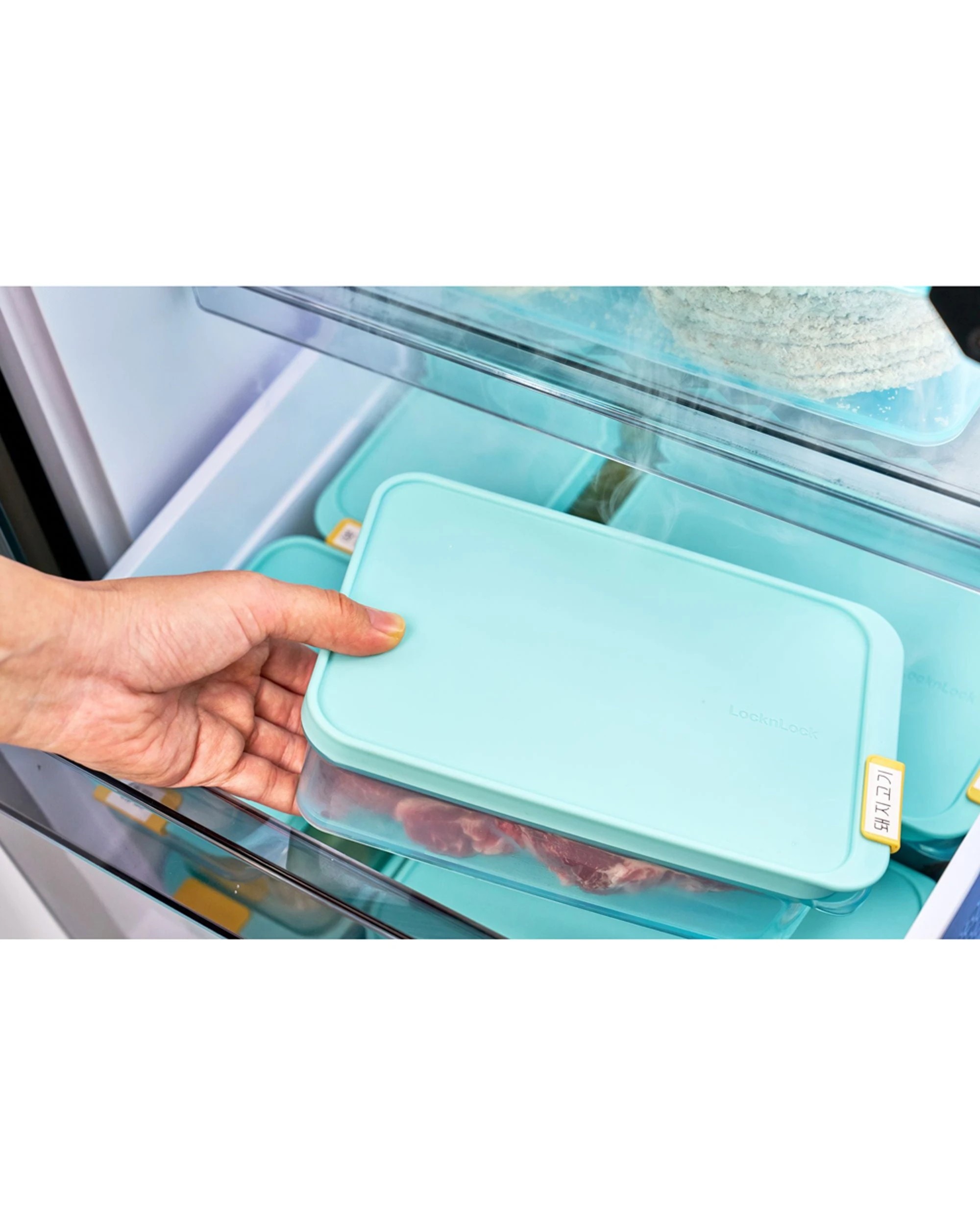 3 Lock & Lock Freezer Fit Rectangular Airtight Stackable Food Container & Drainer 3.5L, 3 of 7