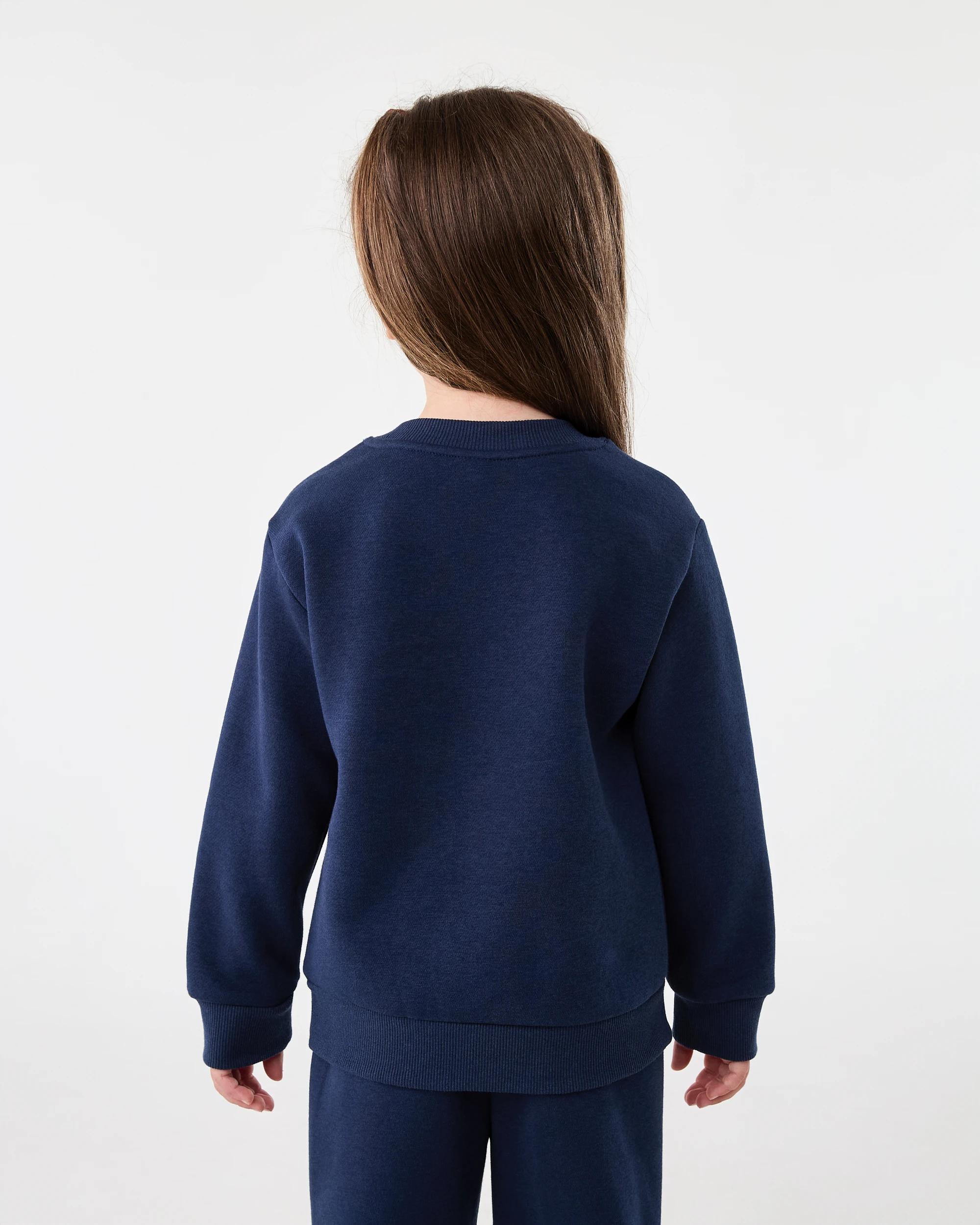 2 Crew Neck Sweater Dress Navy, 2 of 5