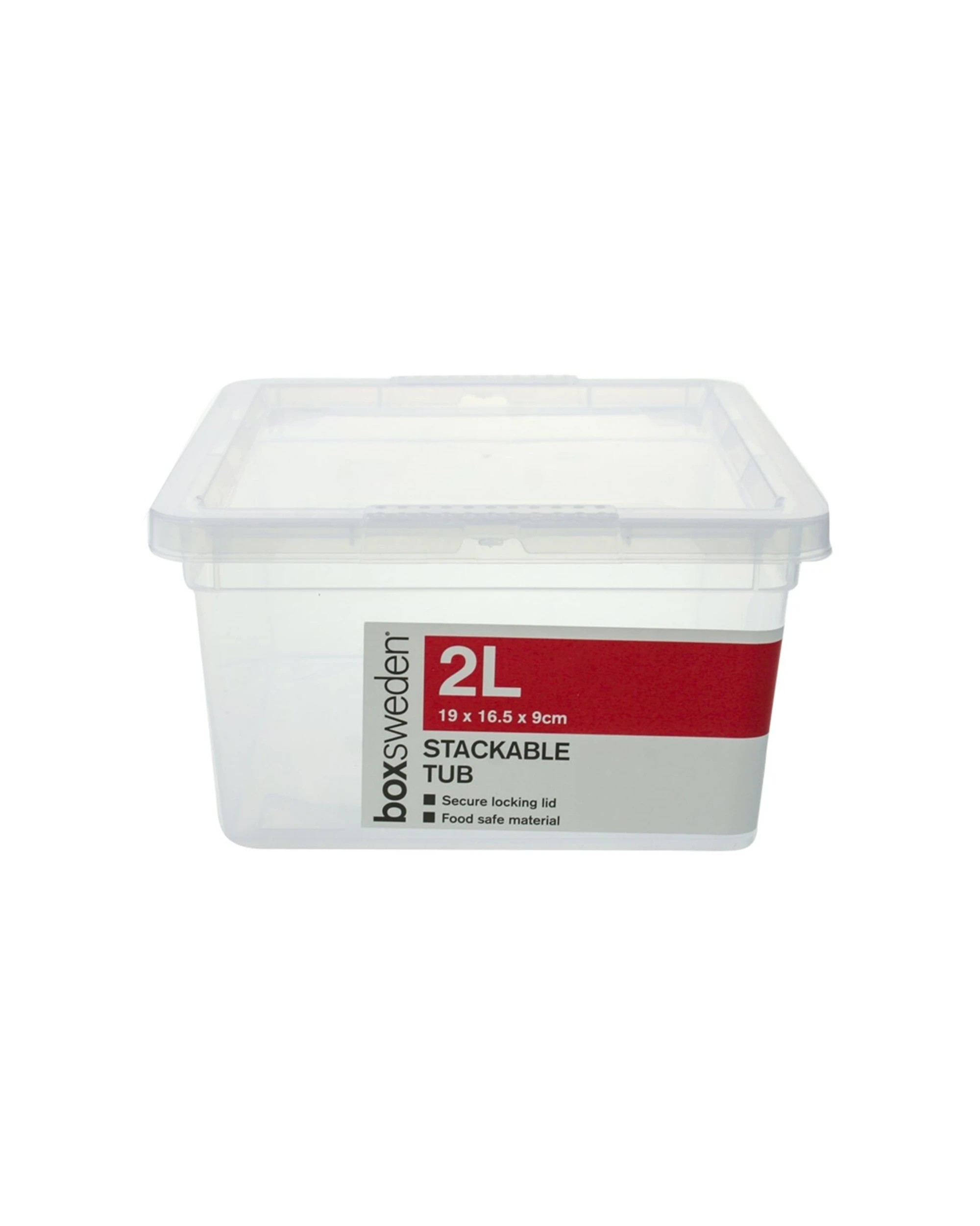 3 Boxsweden Essentials Stackable Box 2L 4 Pack Food Safe Storage Tub With Lid - Plain, 3 of 4