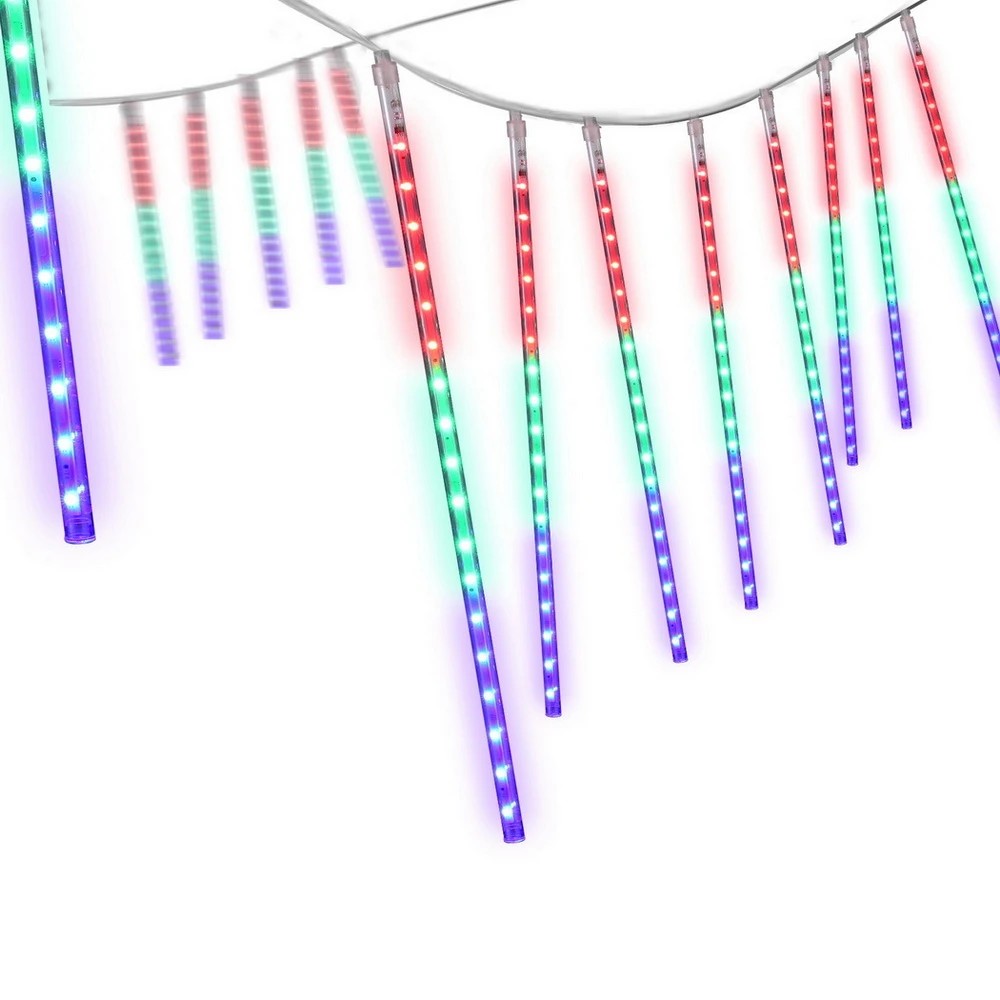 1 Jingle Jollys 7M Christmas Lights Shower Light 288 LED Icicle Falling Metor - Multi, 1 of 7