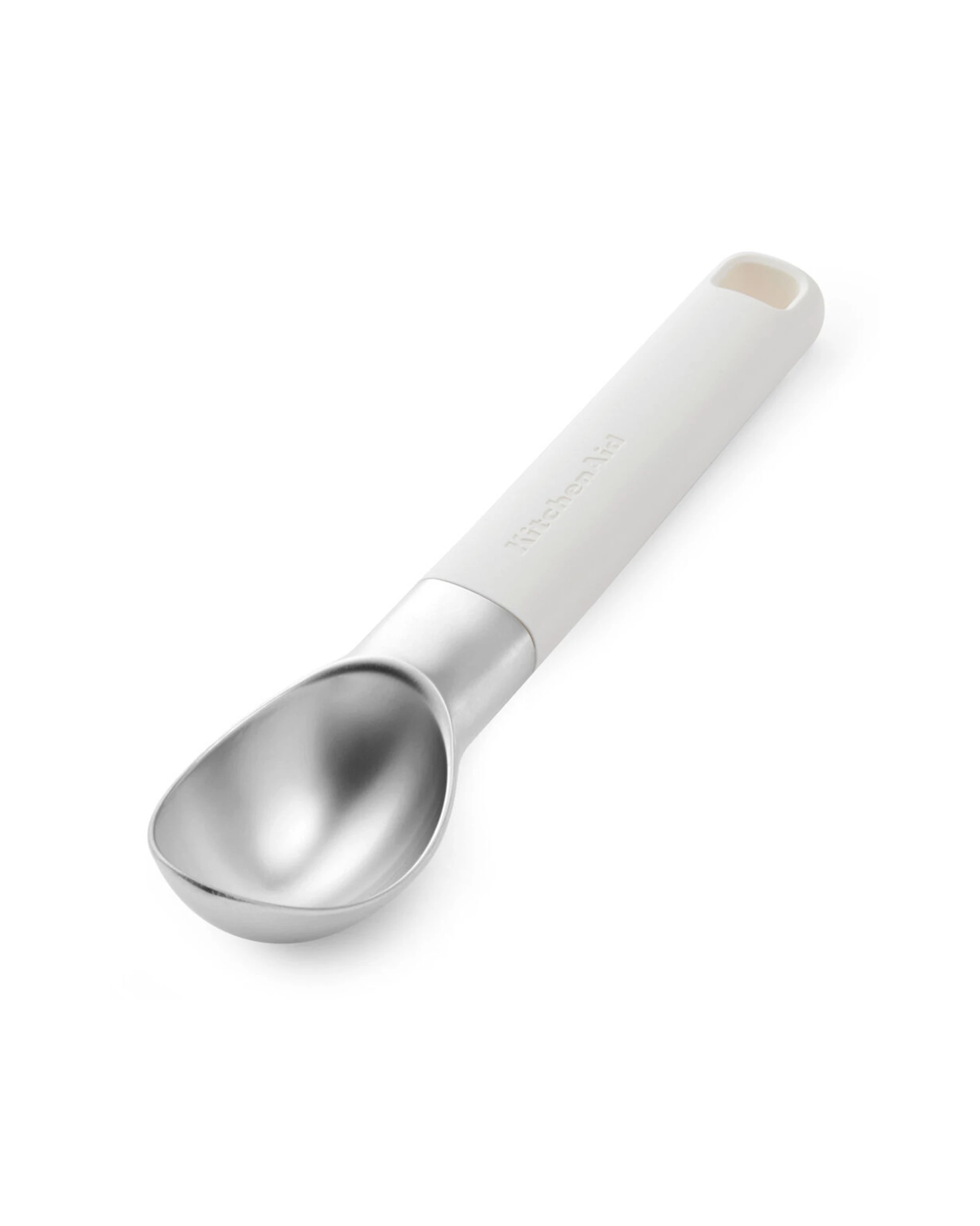 2 KitchenAid 2PK Classic Metal Ice Scooper Ergonomic Handle Dishwasher Safe Kitchen Utensil - White, 2 of 6