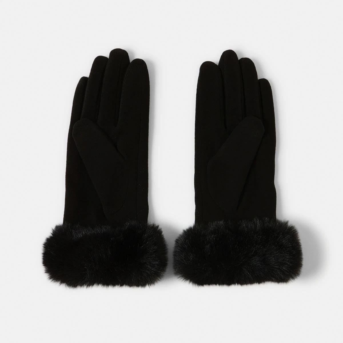 2 Fluffy Gloves Black, 2 of 4