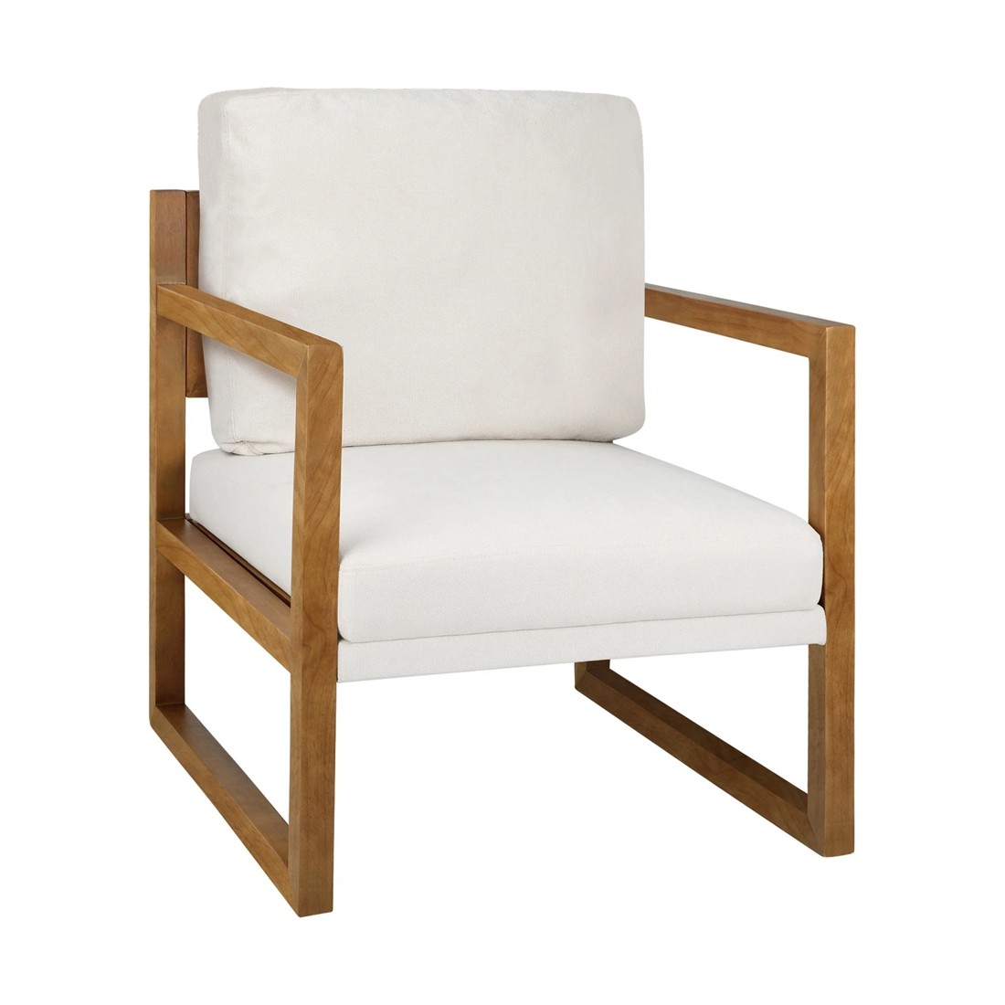 8 Oikiture 2x Armchair Lounge Sofa Chair Fabric Accent Chair Tub Armchairs Couches - Beige, 8 of 10