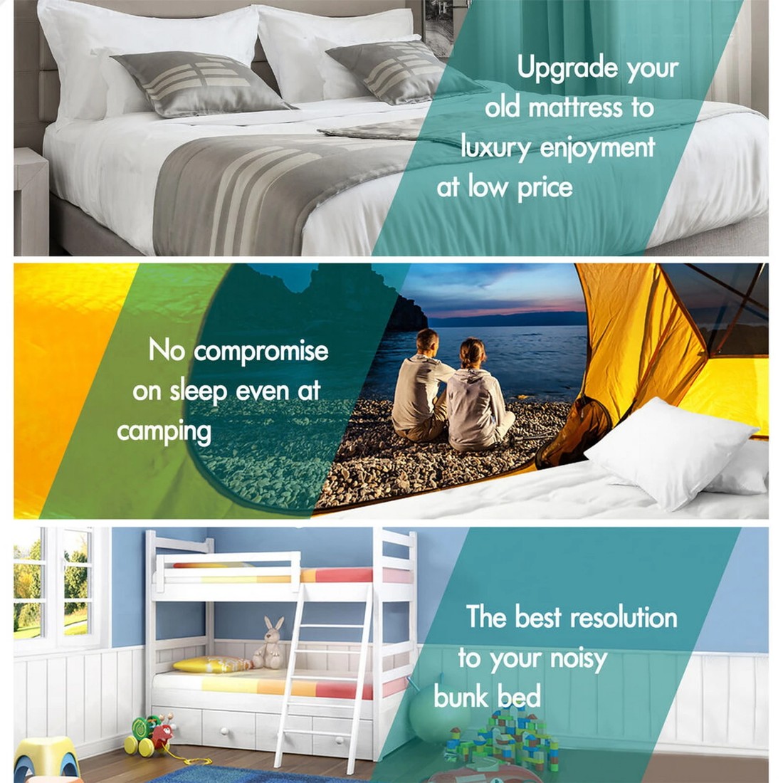 9 Starry Eucalypt Memory Foam Mattress Topper Airflow Cool Gel Bamboo 10cm, 9 of 10