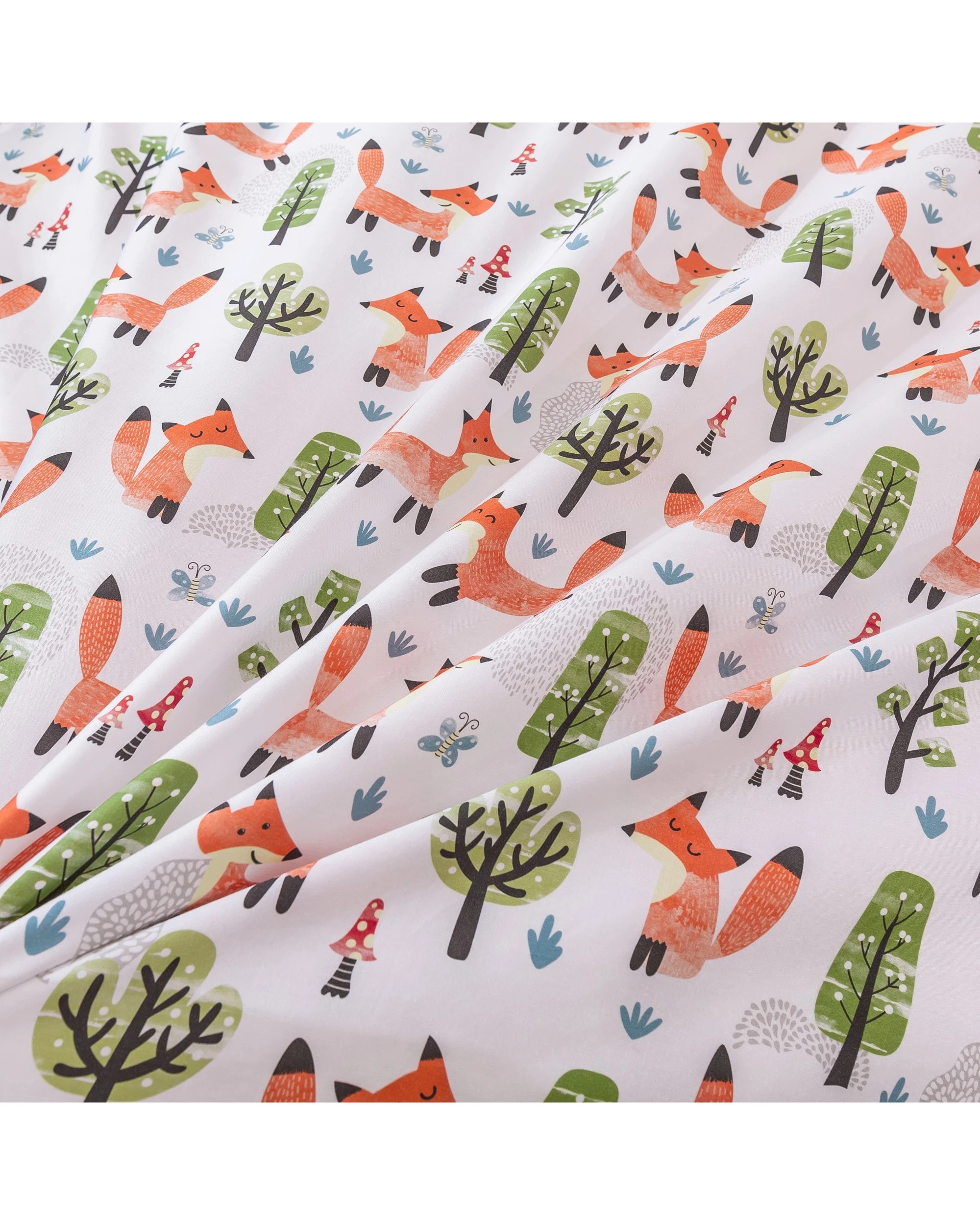 8 Jack & Ava Quilt Cover Set Shy Fox - Double Bed - Animal Print, 8 of 9