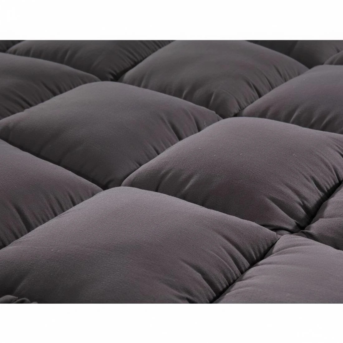 6 Giselle Bedding Bamboo Charcoal Filling Pillowtop Topper 1000GSM 5cm Thick Pillowtop Pad - Single Bed - Charcoal, 6 of 8