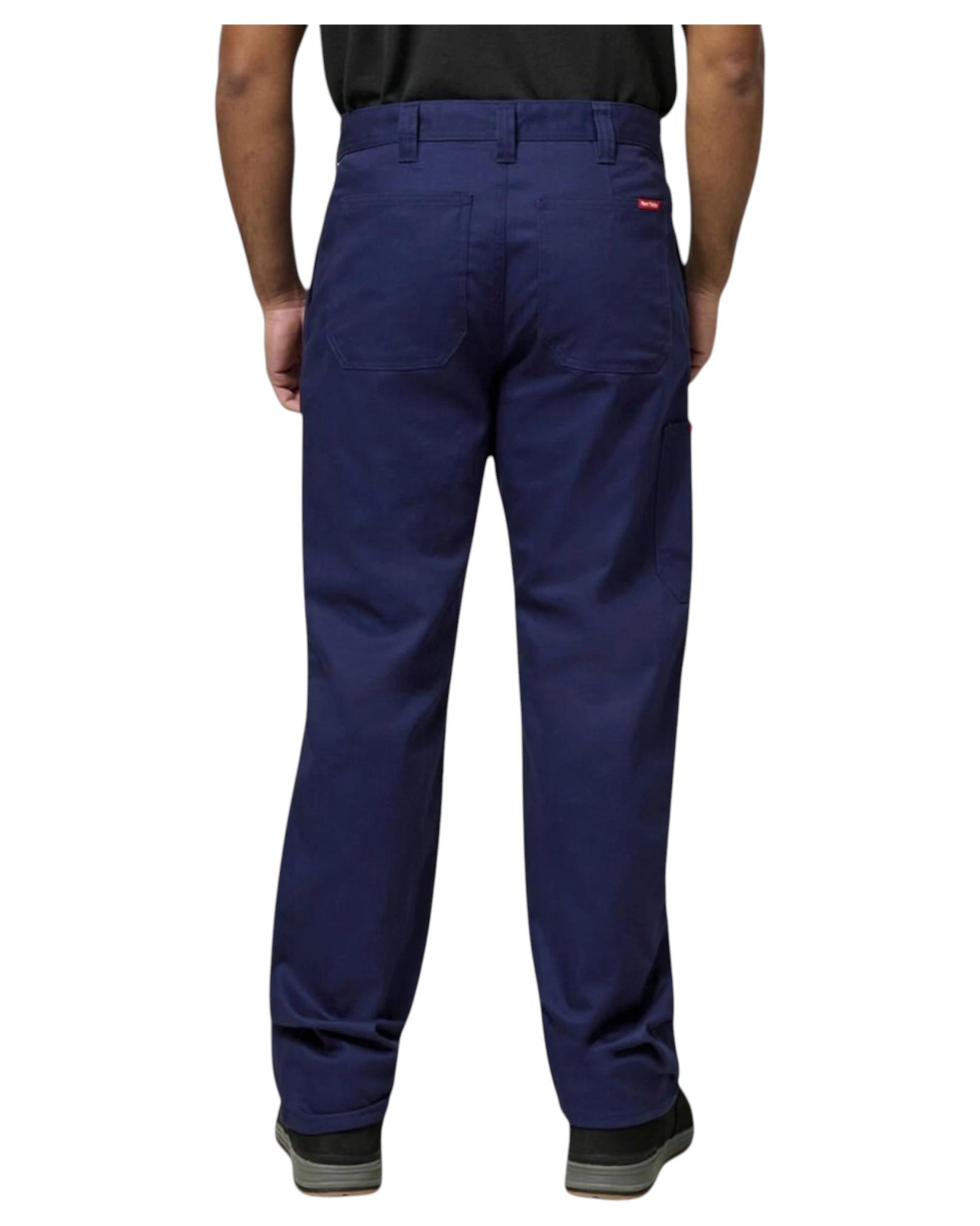 2 Hard Yakka Mens Basic Drill Work Cotton Navy Pants NAVY, 2 of 7