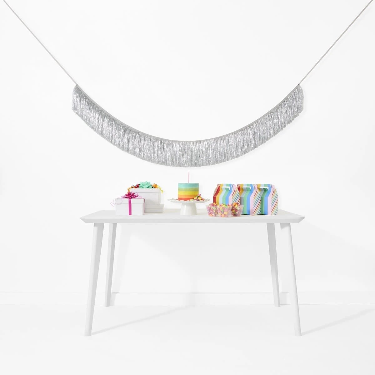 1 Silver Tassel Fringe Garland, 1 of 5