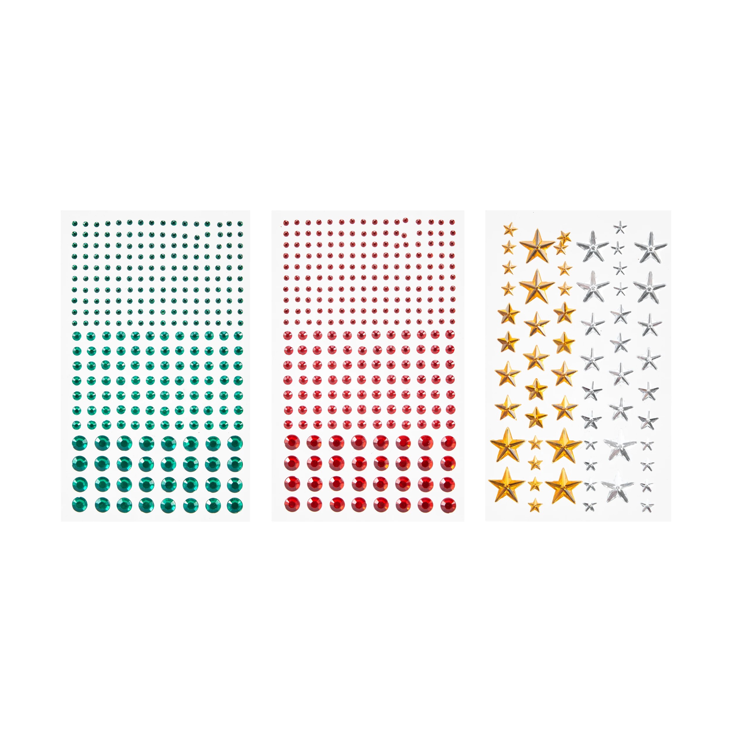 2 Christmas Craft Gem Stickers 3 Pack, 2 of 3