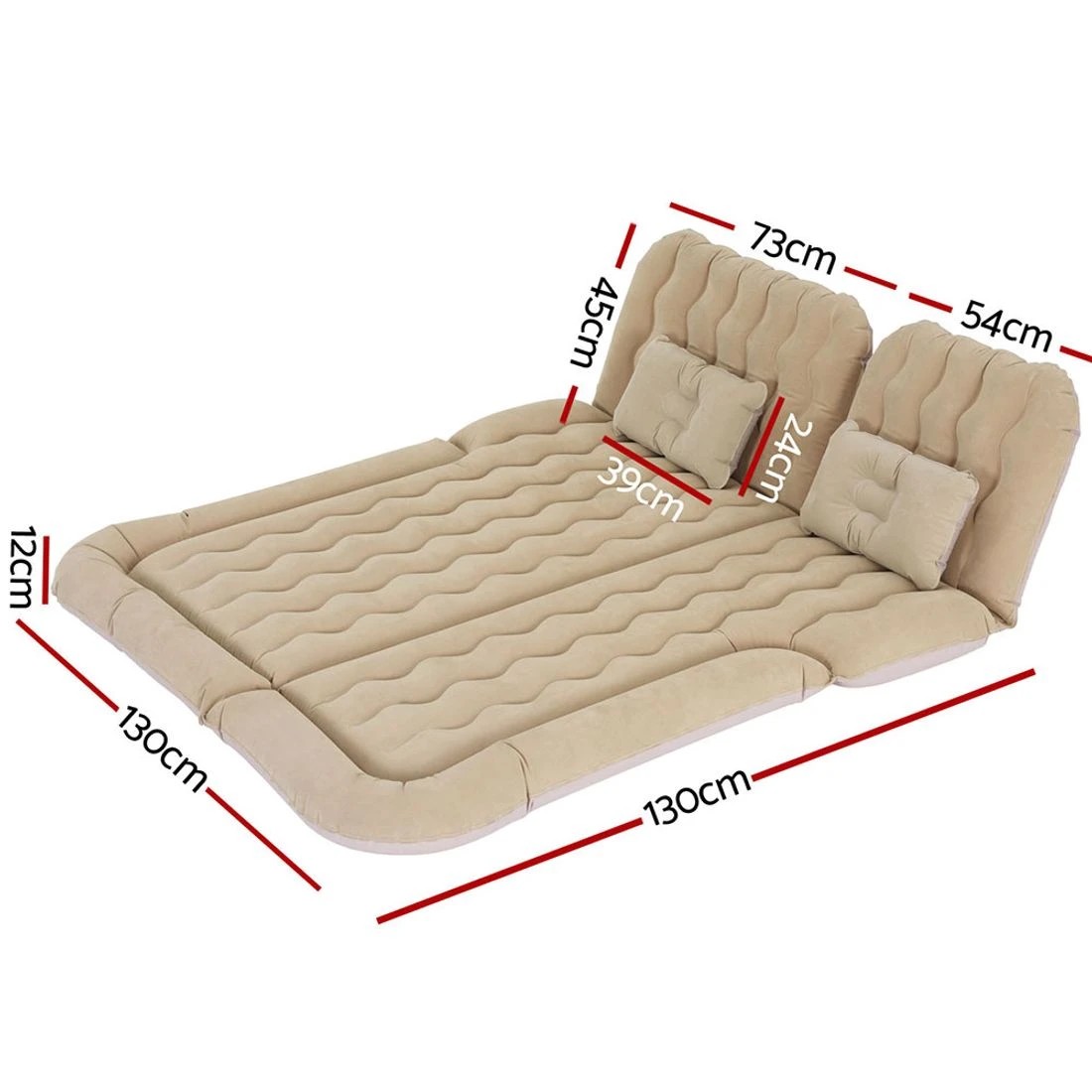 2 Weisshorn Car Mattress Inflatable SUV Back Seat Camping Bed - Single Bed - Beige, 2 of 5