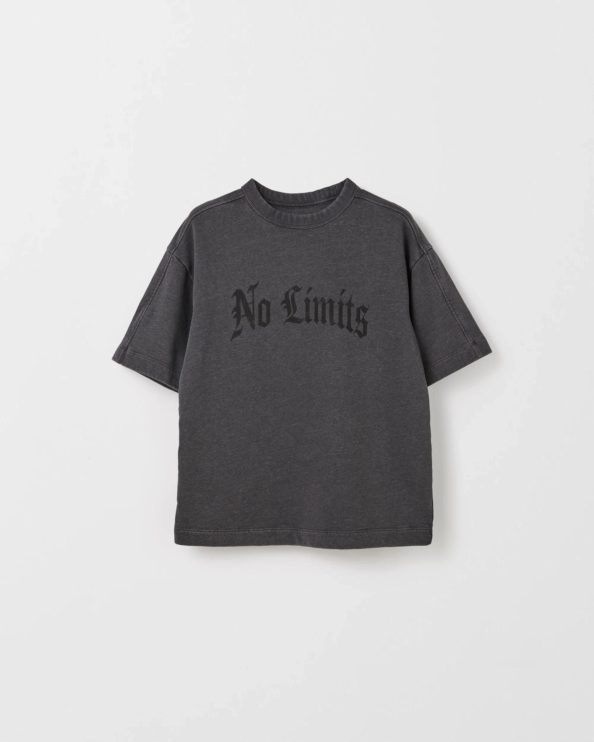 1 Target Kids Australian Cotton Blend Oversized Washed T-Shirt BLACK, 1 of 2