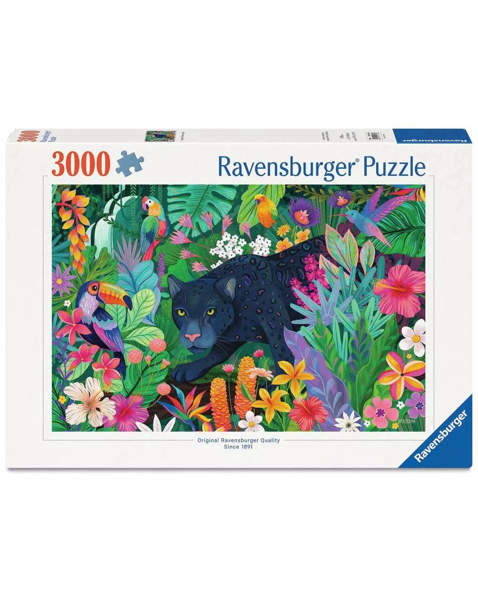 1 Ravensburger Panther in the Flowery Jungle 3000 Piece Jigsaw Puzzle, 1 of 1
