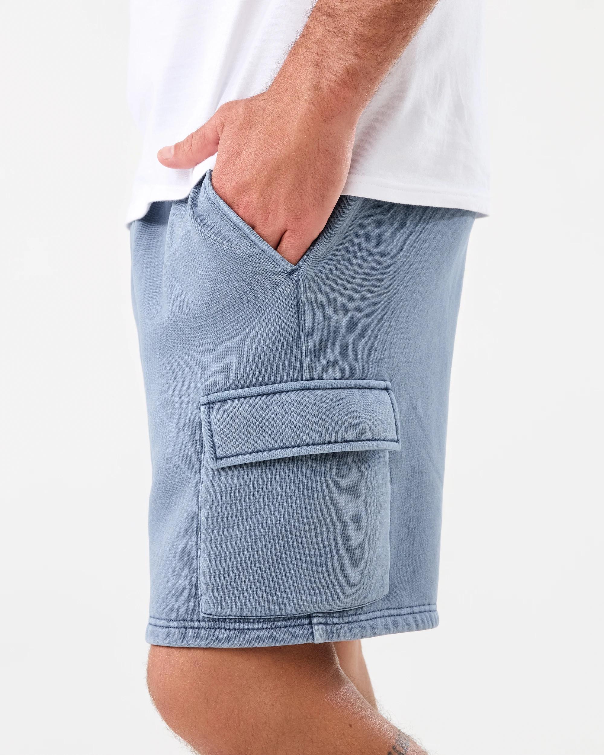 2 Washed Cargo Knit Shorts Chinablue, 2 of 7
