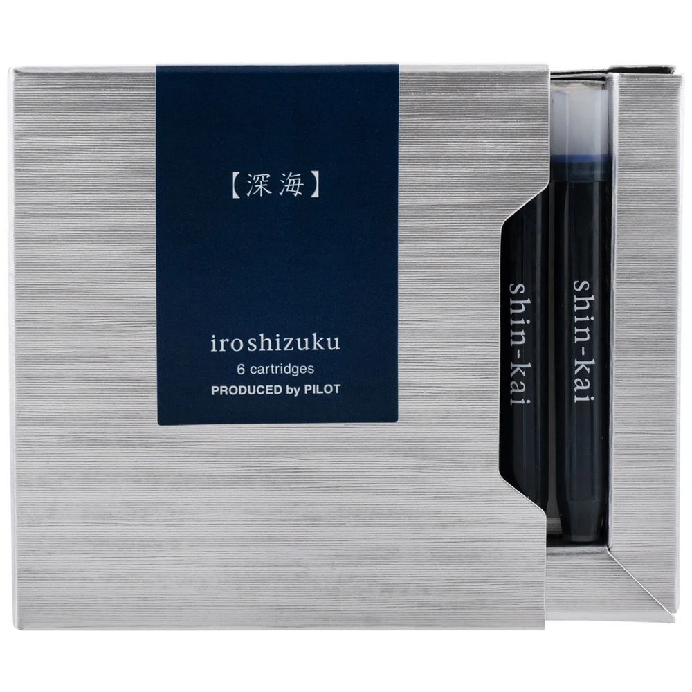 2 Iroshizuku Fountain Pen Ink Cartridge Deep Sea 6Pk, 2 of 3