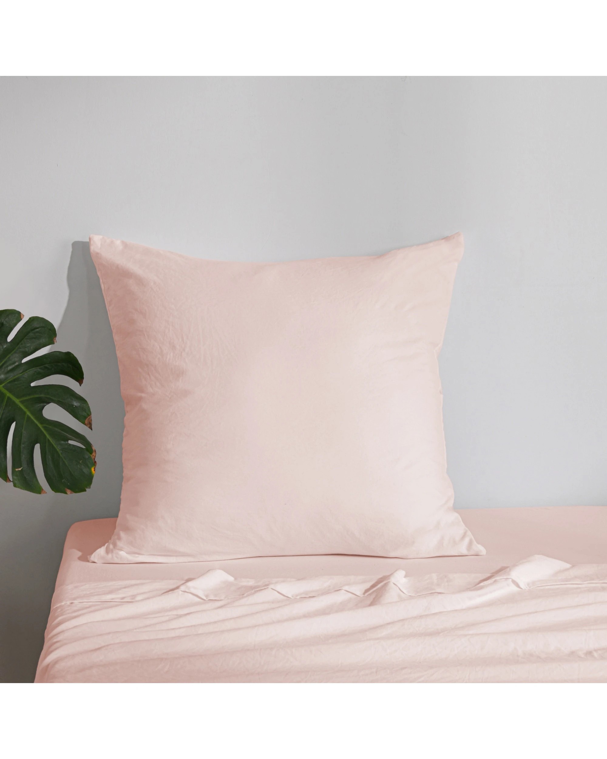 1 Dreamaker Superfine Washed Microfibre European Pillowcase - Blush Pink, 1 of 5