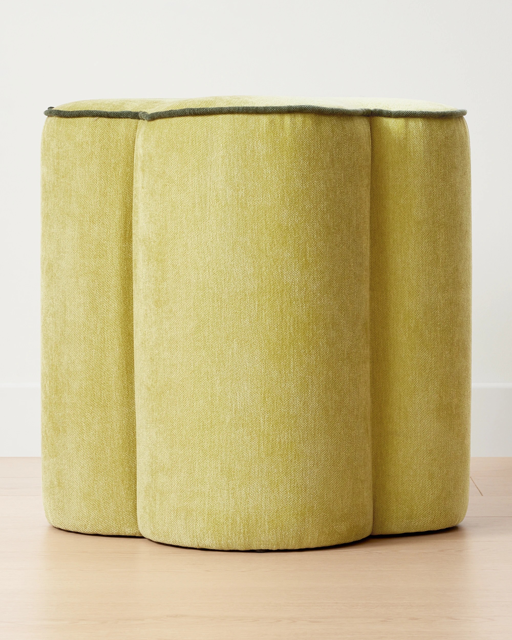 3 Clover Ottoman - Green, 3 of 6