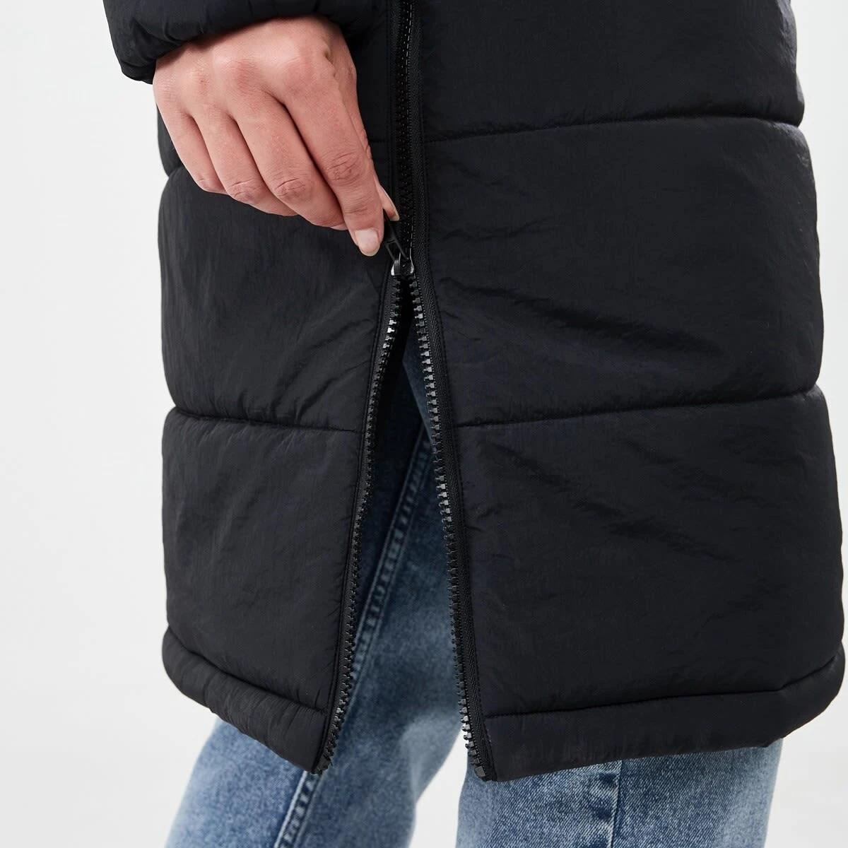 8 Longline Puffer Jacket Black, 8 of 8