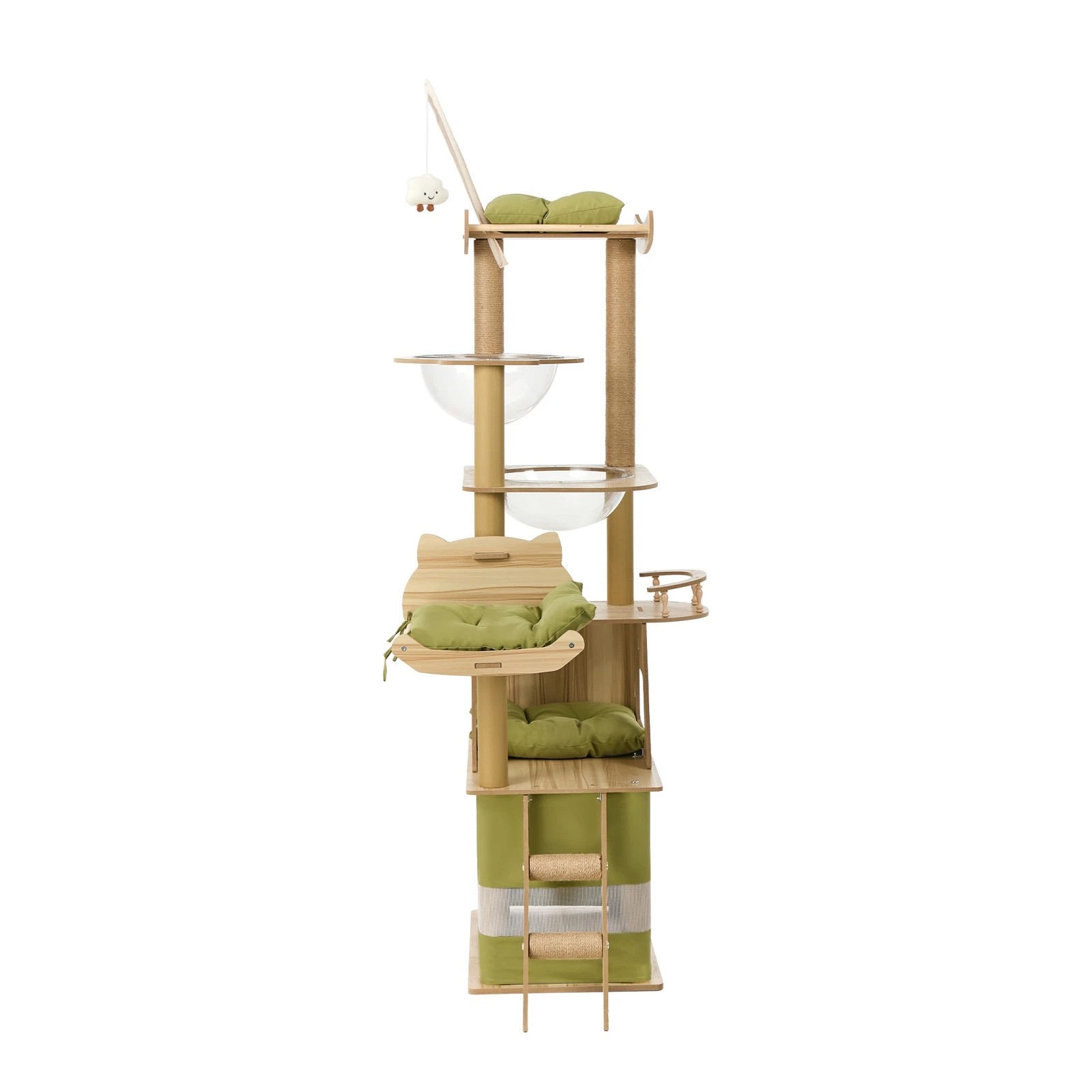 8 Alopet Cat Tree Tower Scratching Post Scratcher Condo House Bed Furniture 190cm - Green, 8 of 9