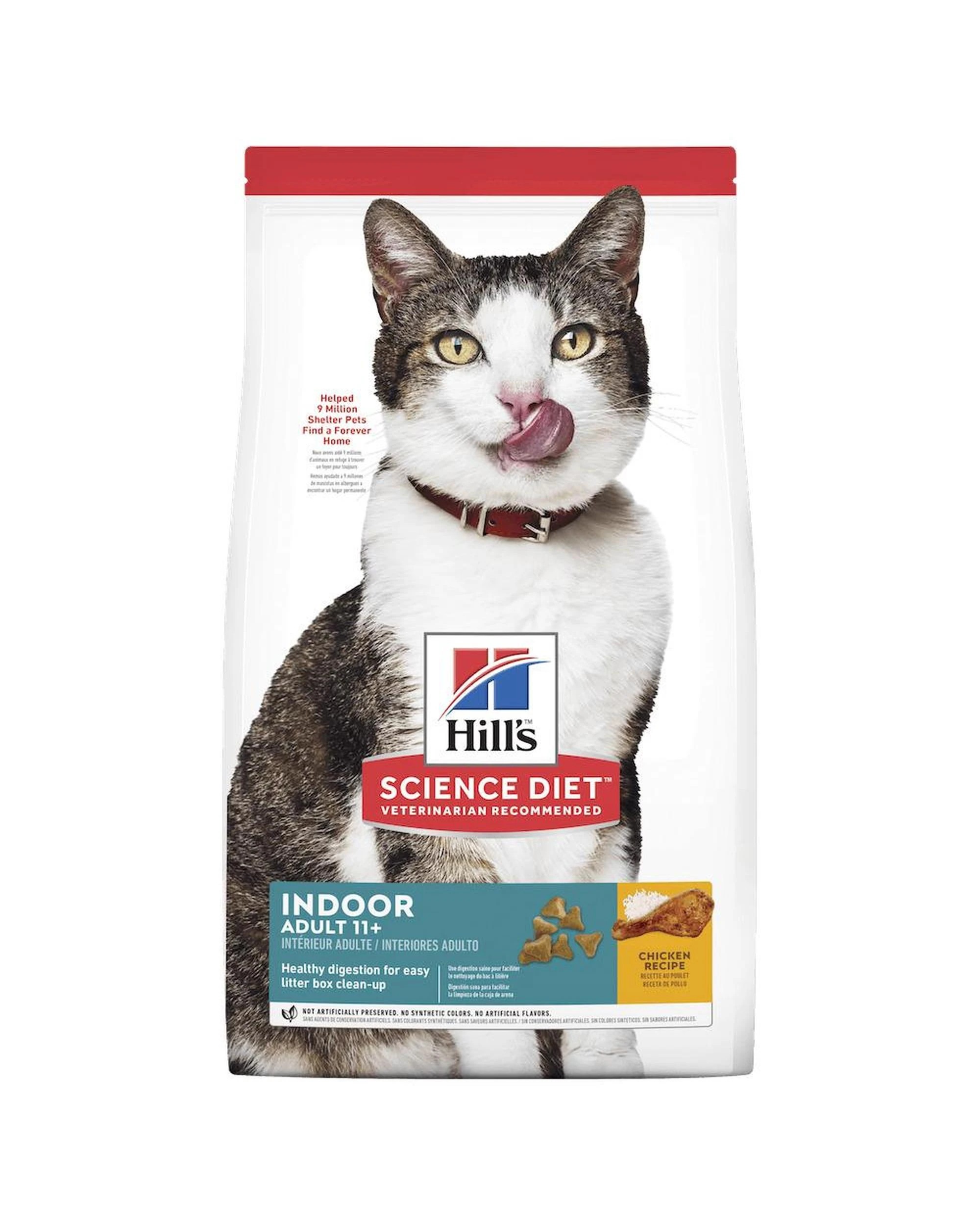 1 Hills Adult 11+ Indoor Dry Cat Food Chicken 1.58kg, 1 of 2