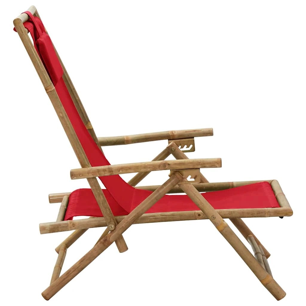 3 vidaXL Relaxing chair Adjustable Armrests - Red, 3 of 8