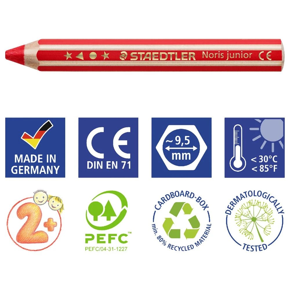 7 Staedtler Noris Junior 3-in-1 Pencils 6 Pack, 7 of 10
