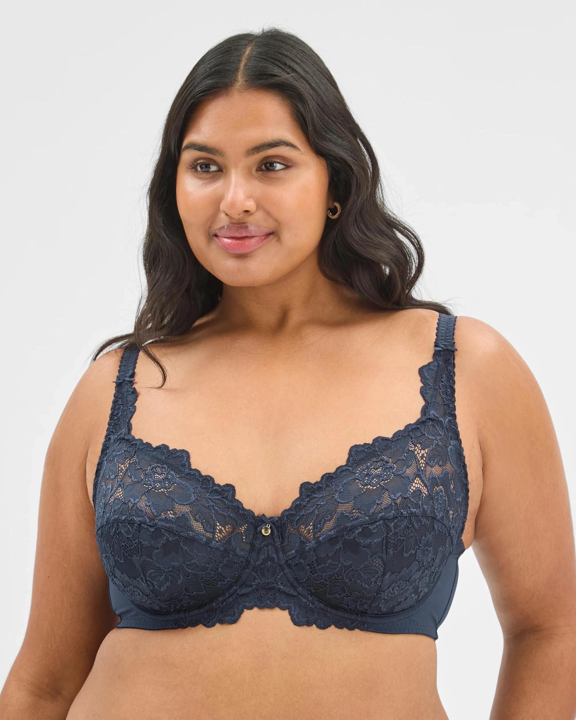 1 Target Woman Plus Size Soft Cup Underwire T-Shirt Bra NAVY BLUE, 1 of 2