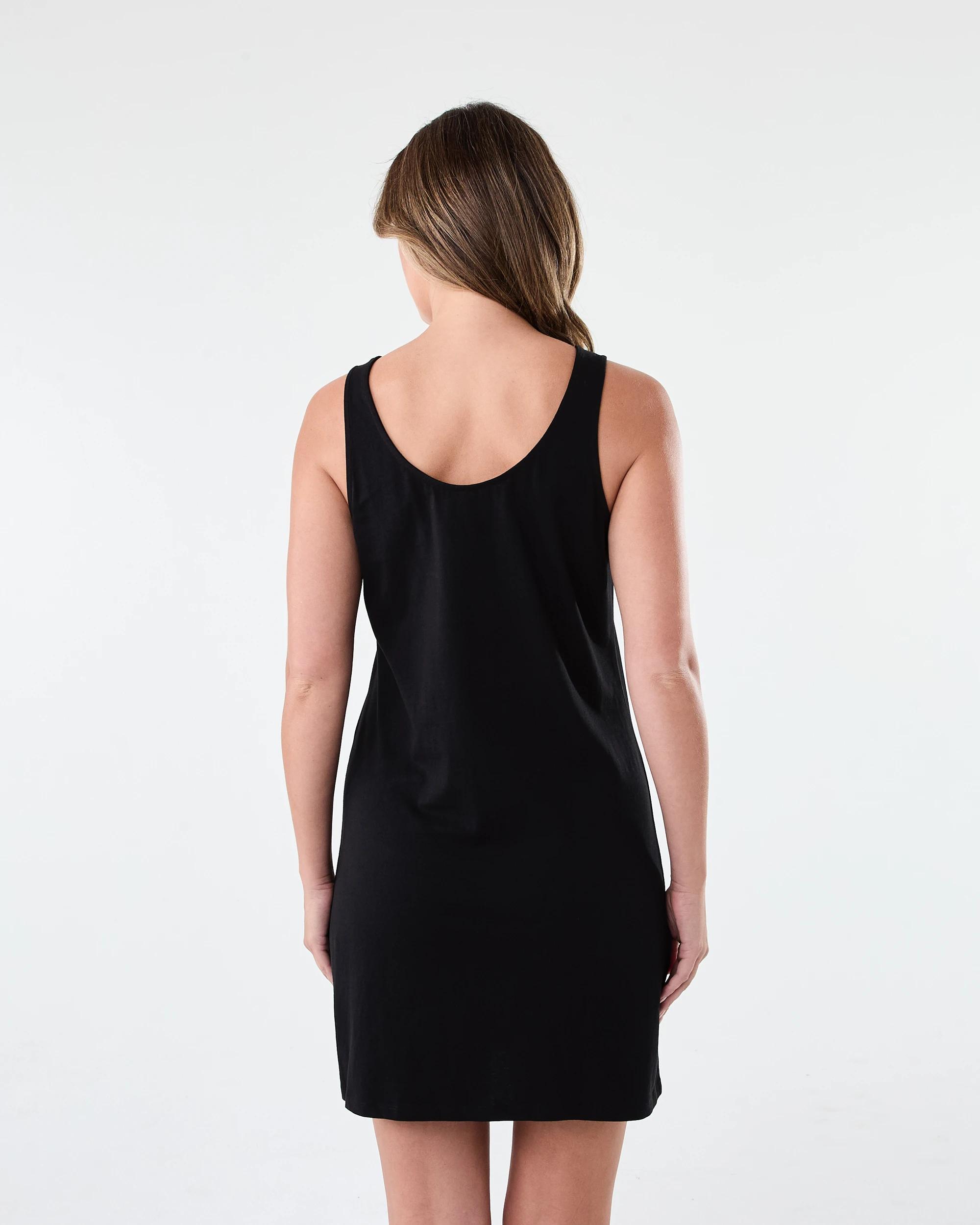 3 Sleeveless Tank Mini Dress Black, 3 of 6