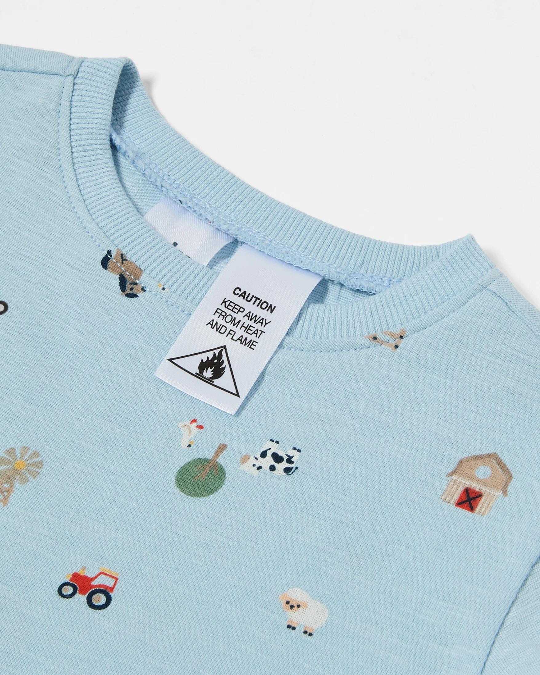 3 Short Sleeve Pyjama Set CASHMERE BLUE FARM, 3 of 4
