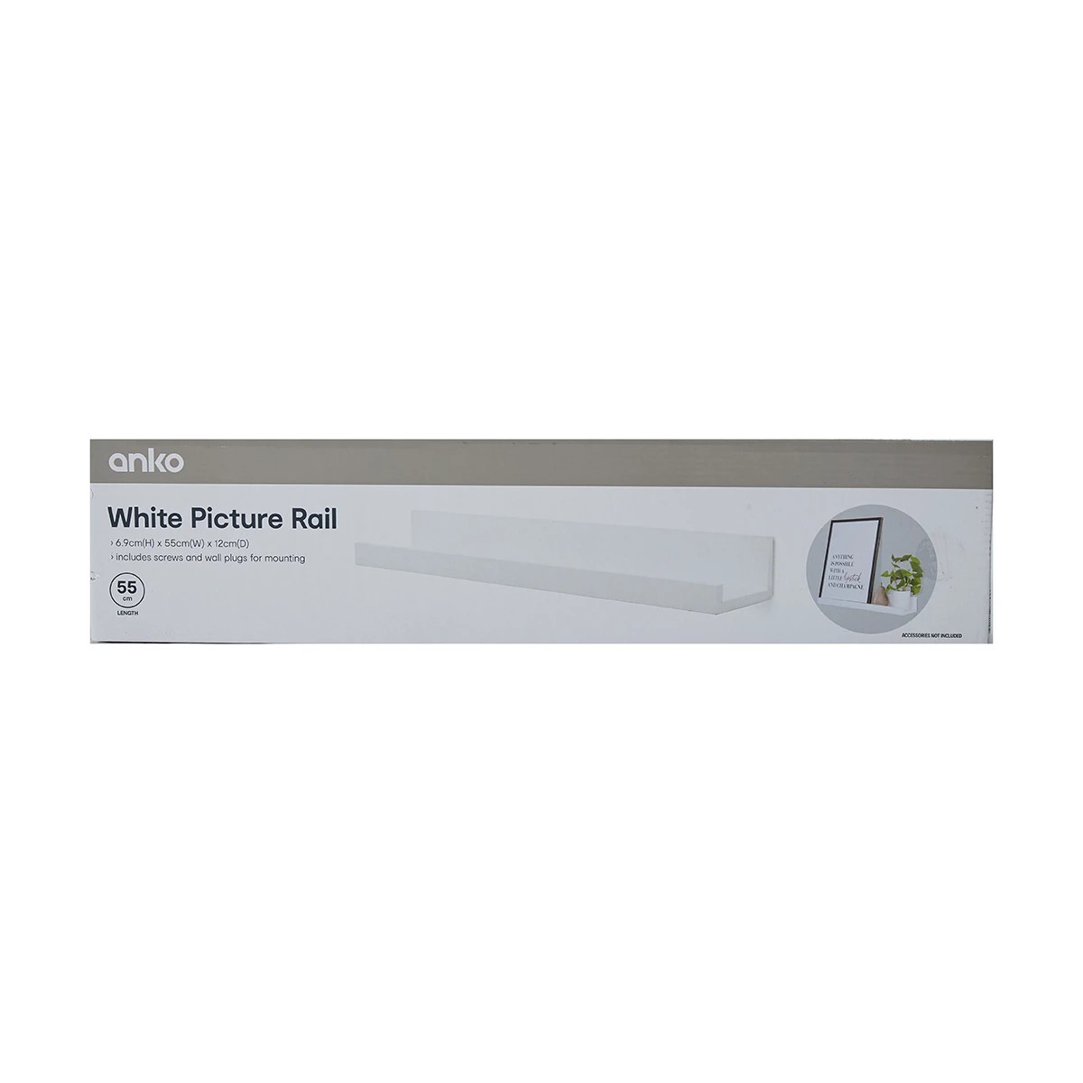 10 55cm White Picture Rail, 10 of 10