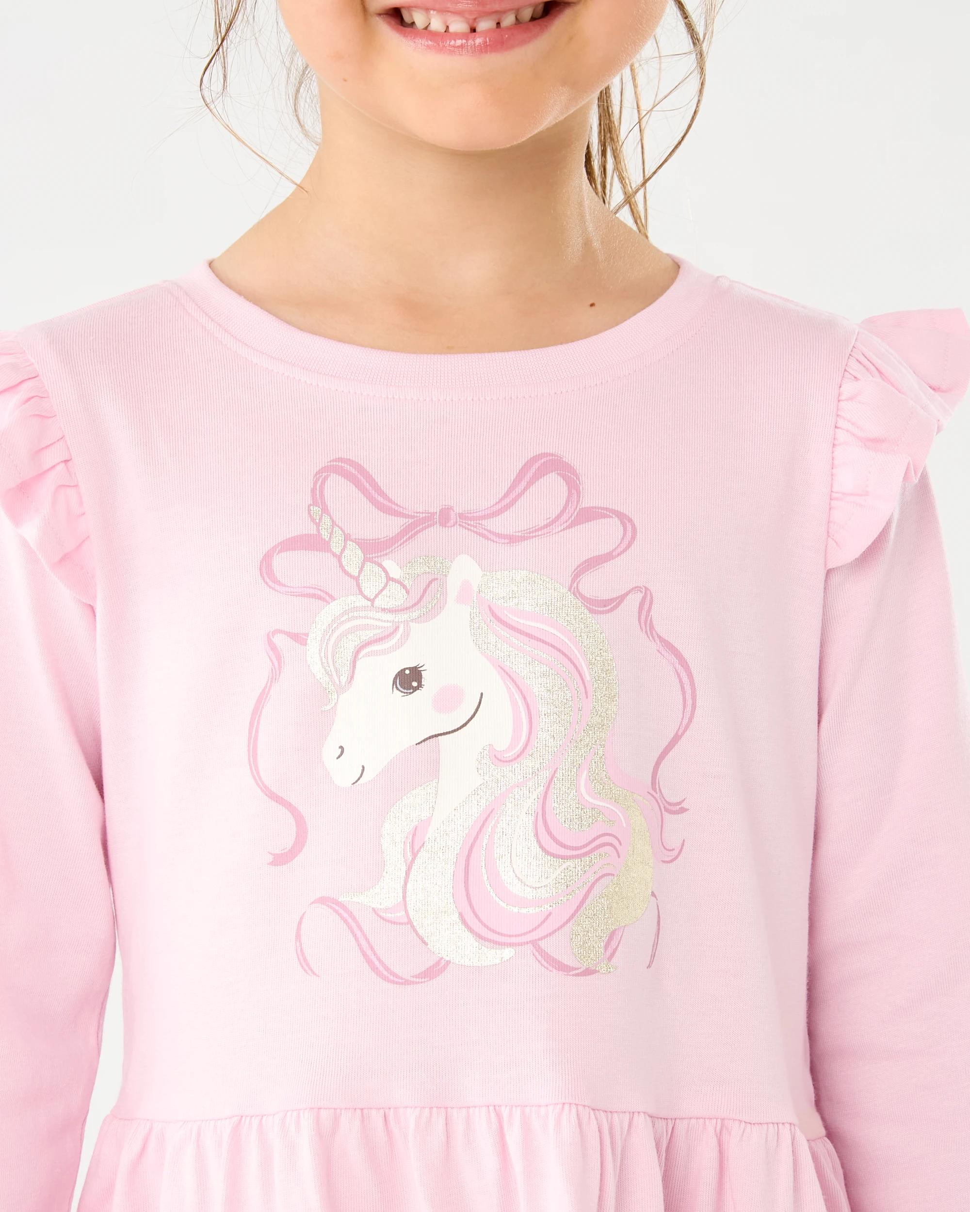 5 Long Sleeve Jersey Dress Pnk Unicrn, 5 of 8