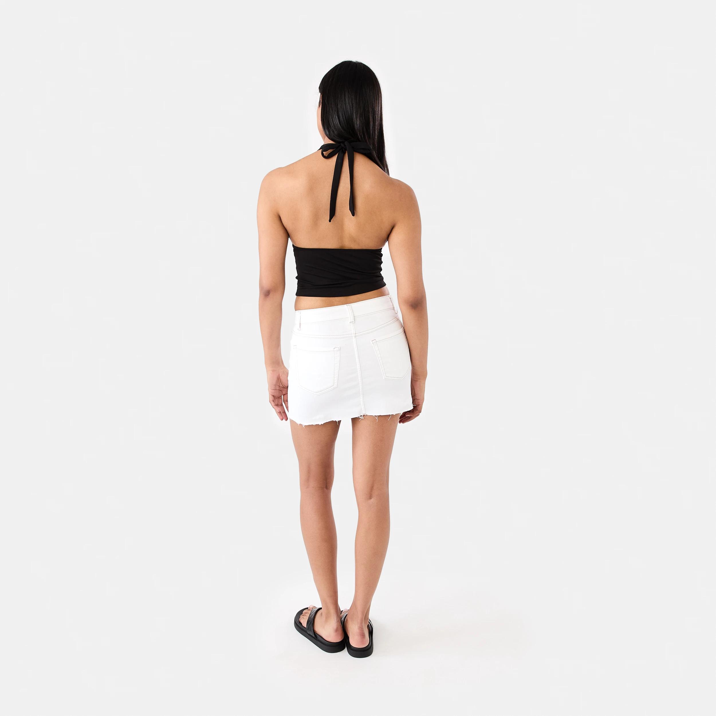 4 Denim Skirt White, 4 of 8