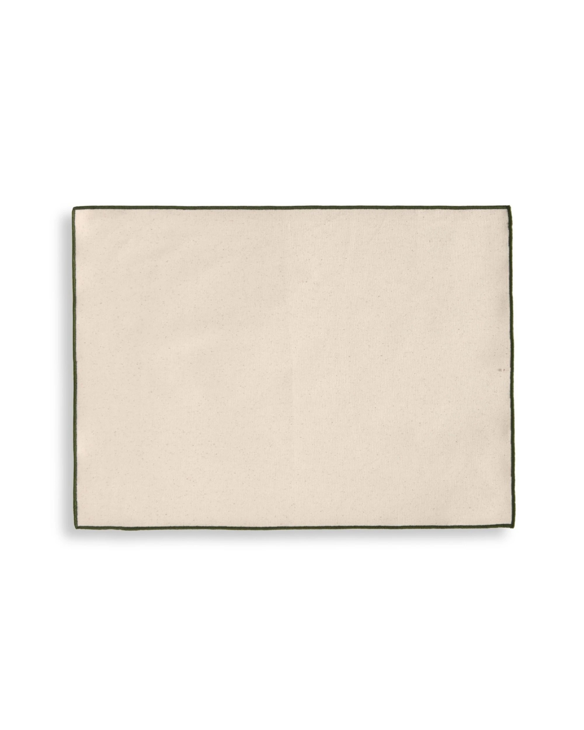 9 Cadence & Co. Harvest Table Runner with Set of 6 Placemats - Natural with Olive Edge, 9 of 10