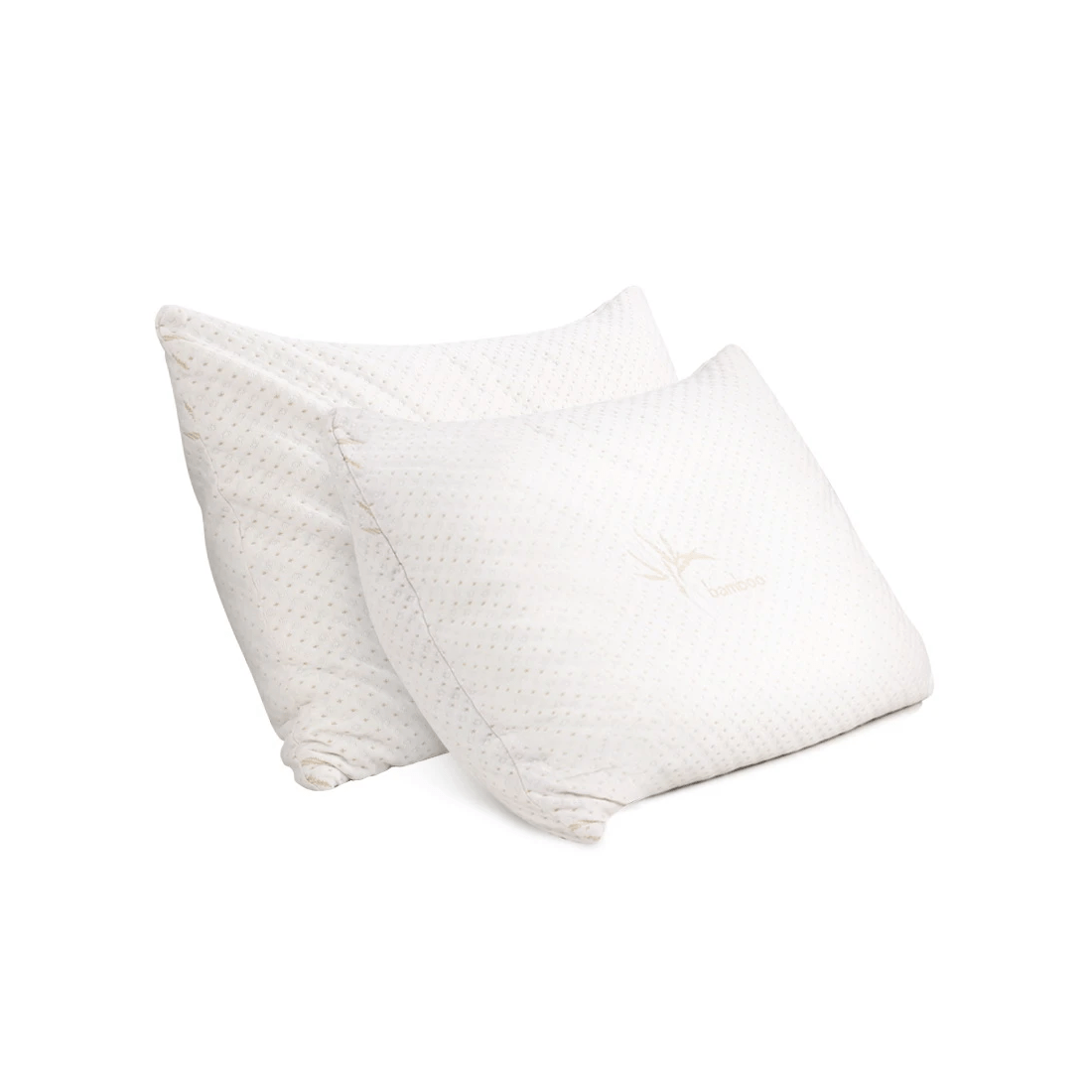1 Giselle Bedding Memory Foam Pillow Bamboo Cover Twin Pack - White, 1 of 7