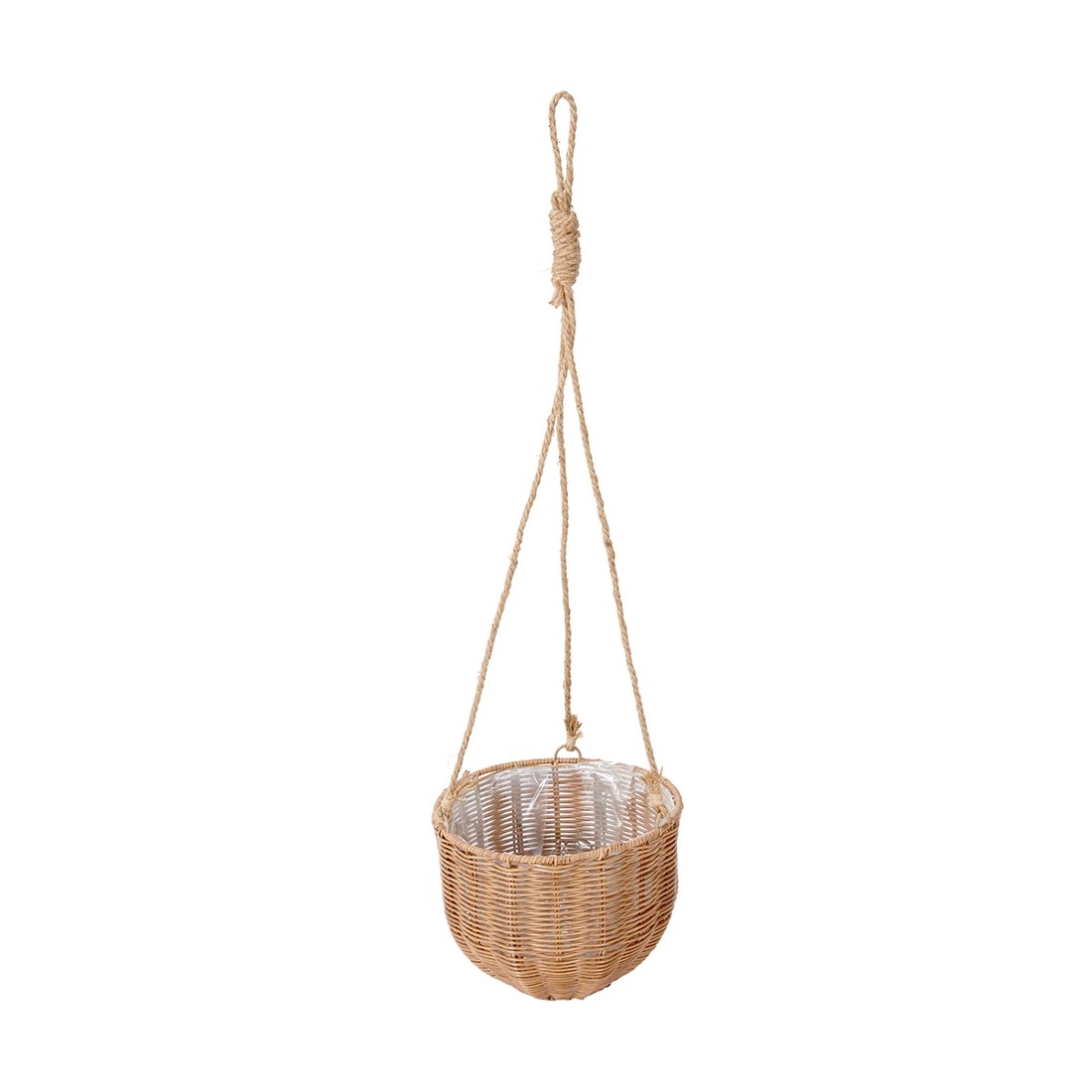 2 Round Woven Hanging Planter, 2 of 4