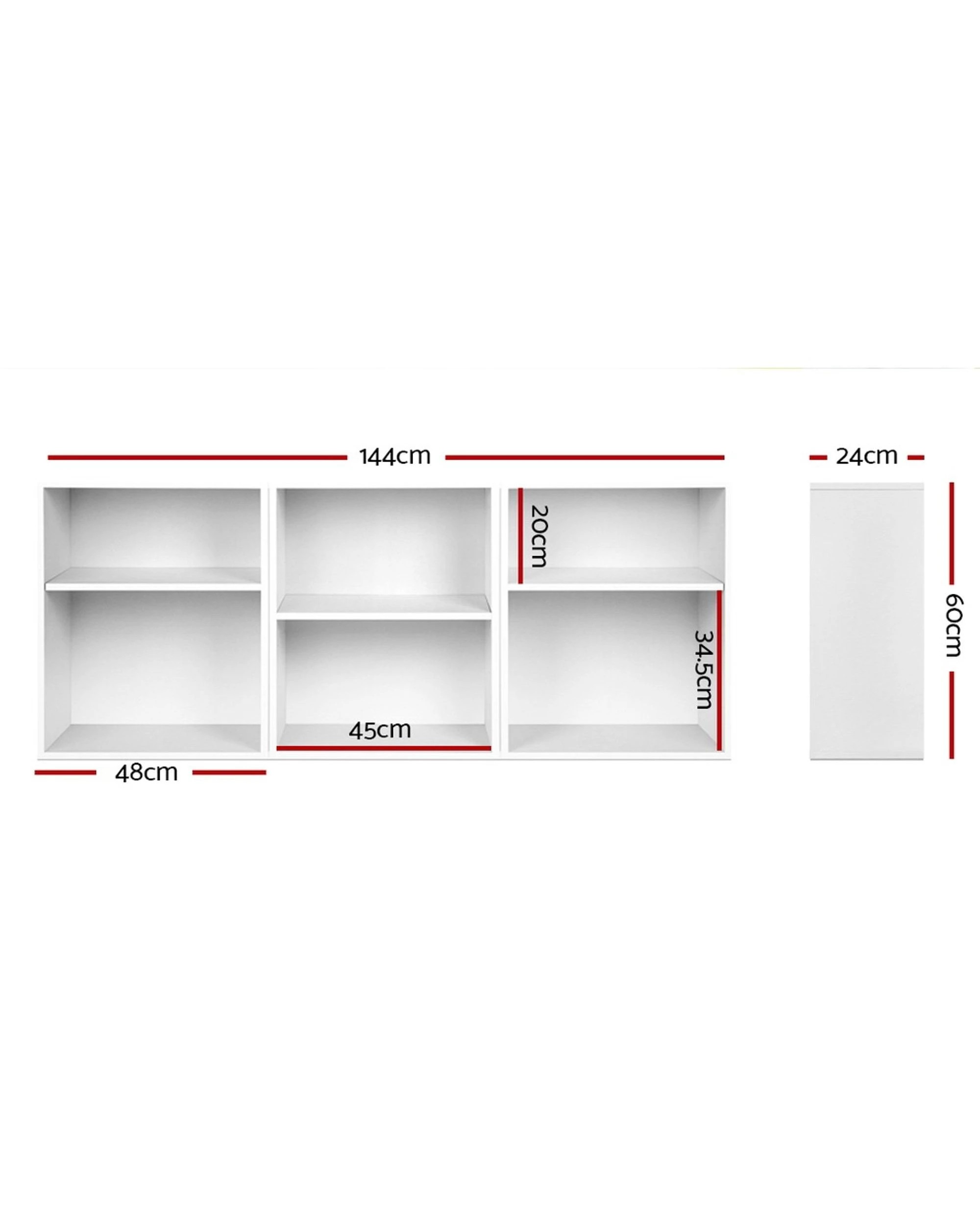2 Artiss Bookshelf Set of 3 - White, 2 of 8