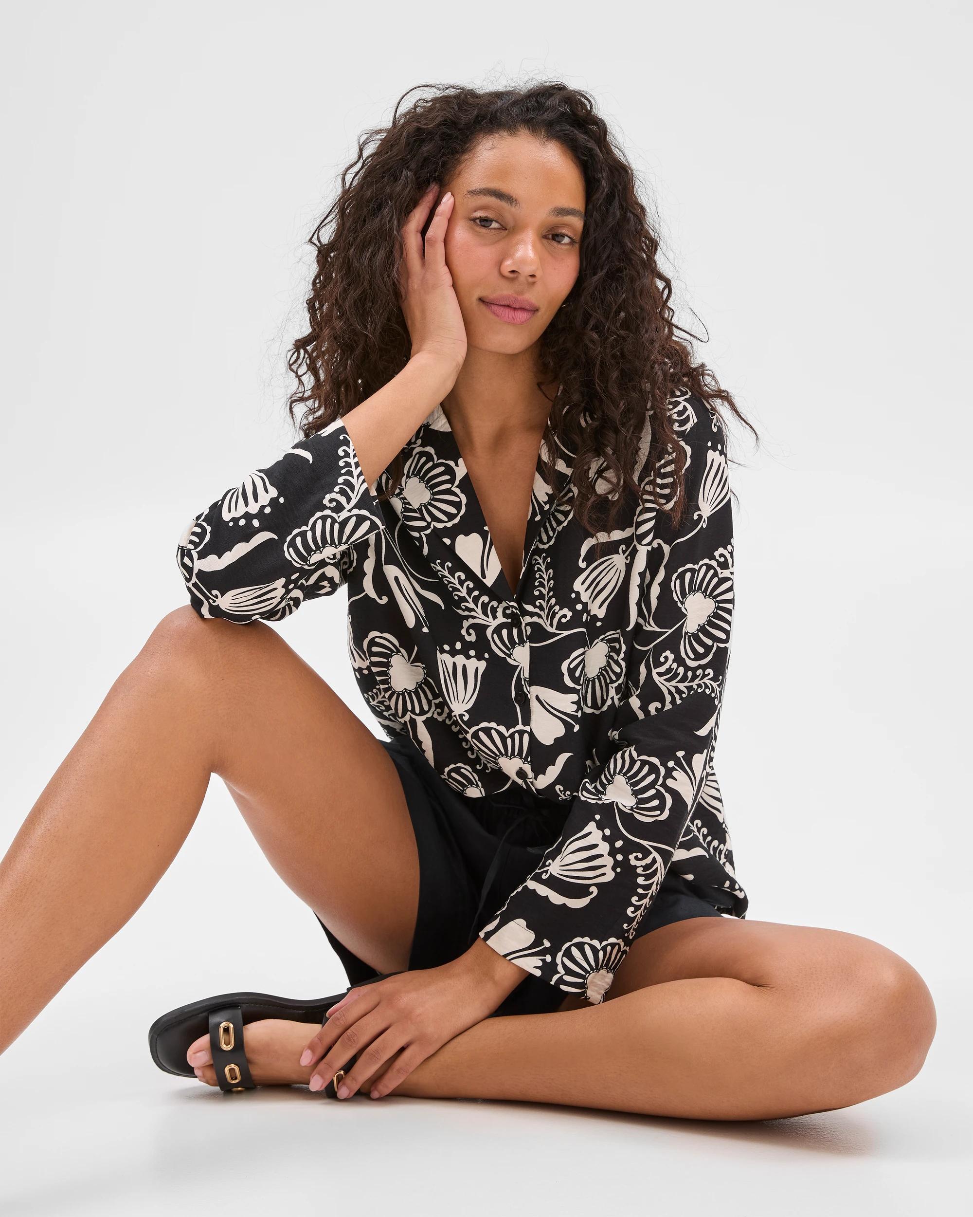 4 Target Long Sleeve Print Shirt FRANCINE FLORAL, 4 of 5