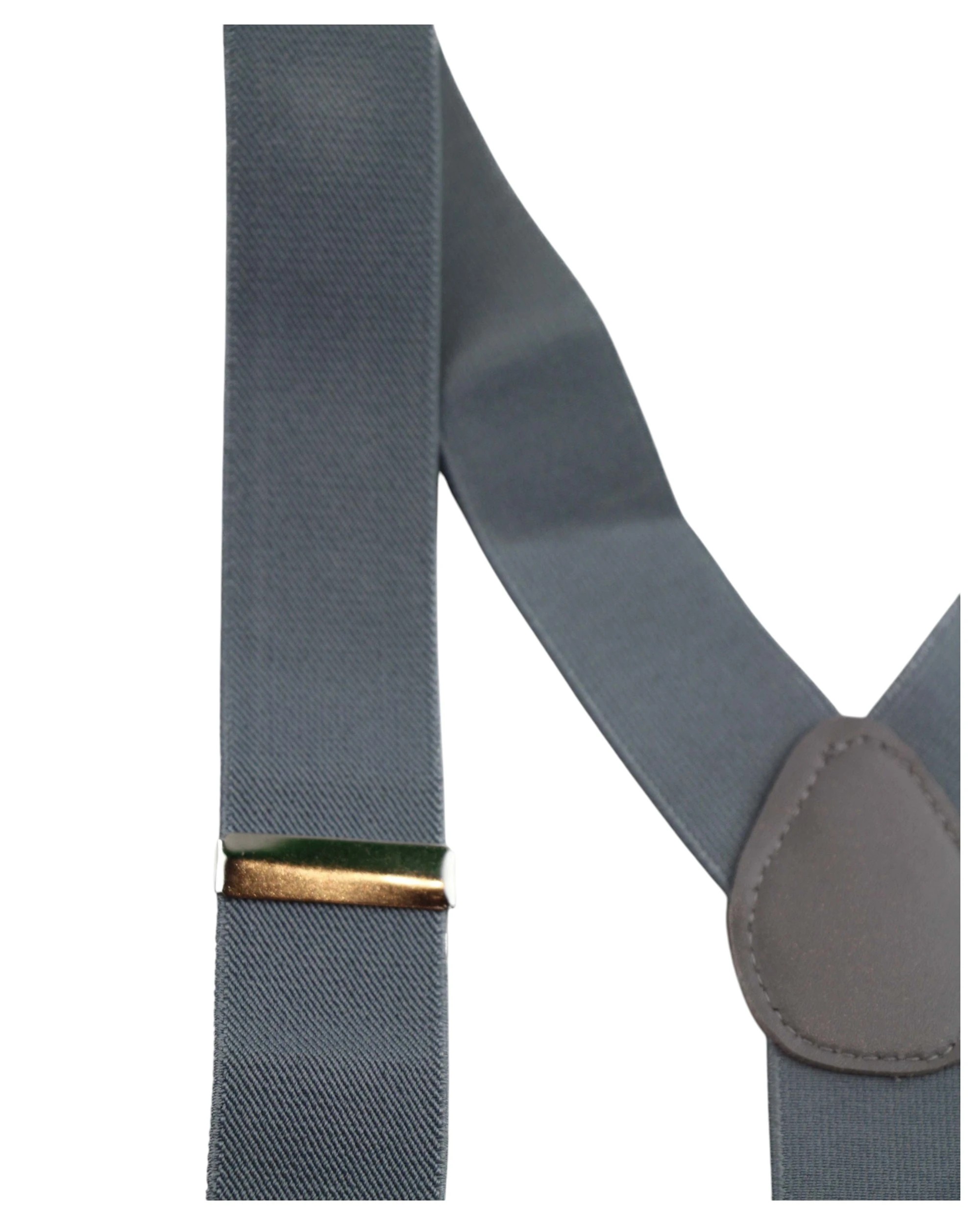 3 Zasel Mens Adjustable Wide Heavy Duty 100cm Suspenders - Grey - Grey, 3 of 4