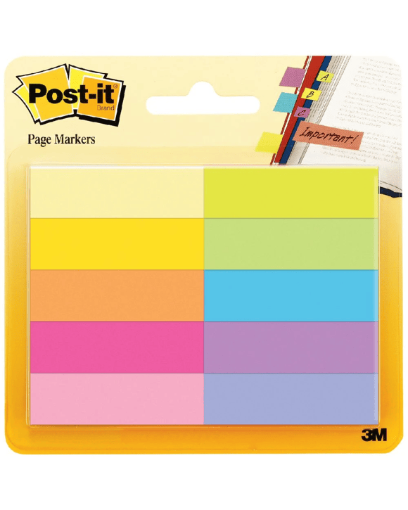Post-it Page Markers 12mm x 44mm Jaipur 10 Pack