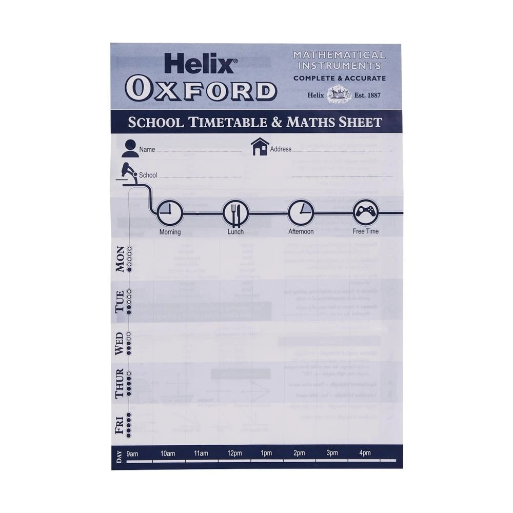5 Helix Oxford Blue 9 Piece Maths Set, 5 of 7