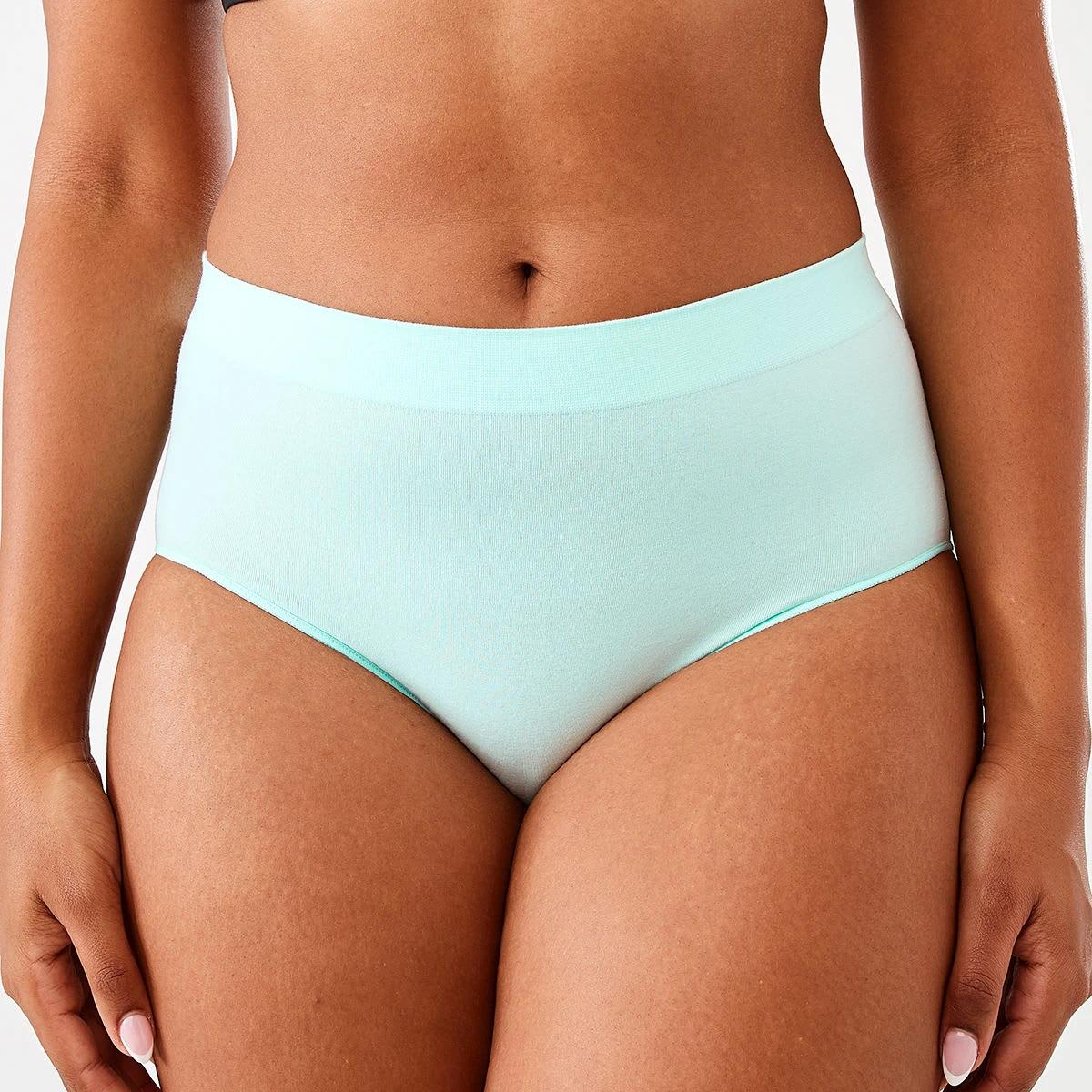 3 3 Pack Seamfree Cotton Full Briefs WASHED SLATE, SEAGRASS BLUE, BRIGHT TURQUOISE, 3 of 8