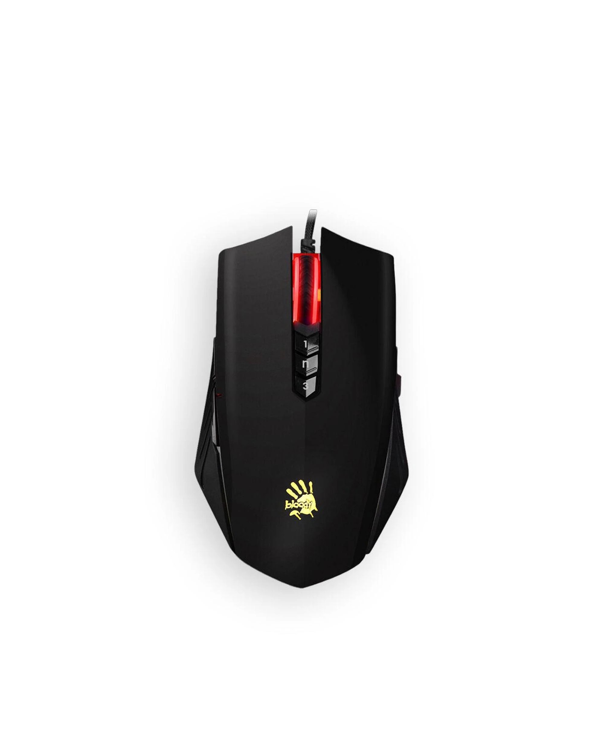 1 Bloody A70 Light Strike Matte Black Wired 6200 CPI Optical Gaming Mouse, 1 of 2