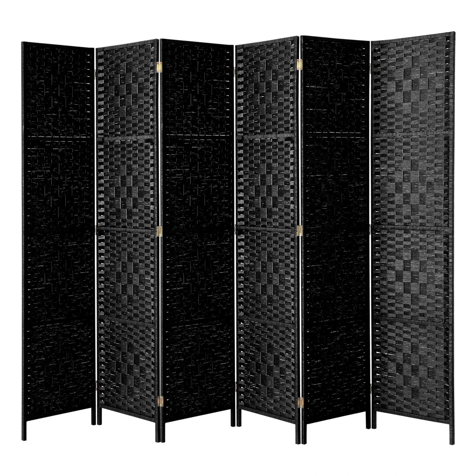 1 Oikiture 6 Panel Room Divider Screen Privacy Dividers - Black, 1 of 10
